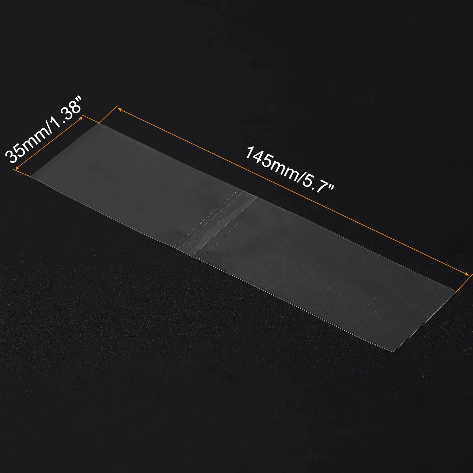 PATIKIL Perforowane paski termokurczliwe 145 x 35 mm, 400 sztuk PVC taśma termokurczliwa pasuje do nakrętek o średnicy od 8,5 do 8,5 cm do puszek na słoiki, przezroczyste