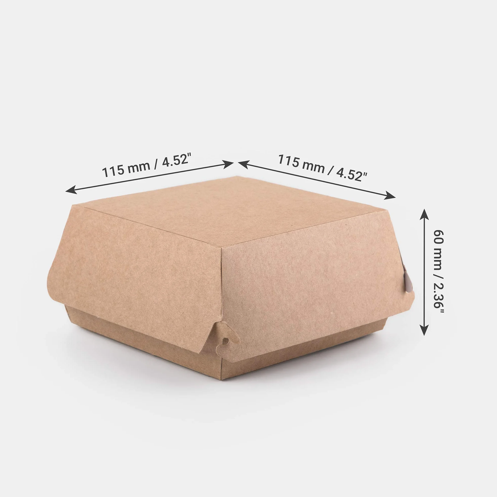 50 sztuk KraftBurger Box rozmiar M pojemniki na żywność Fast Food Takeaway jednorazowe pudełko hamburger zabezpieczone przed wyciekiem, przyjazne dla środowiska, nadają się do recyklingu (50, M)