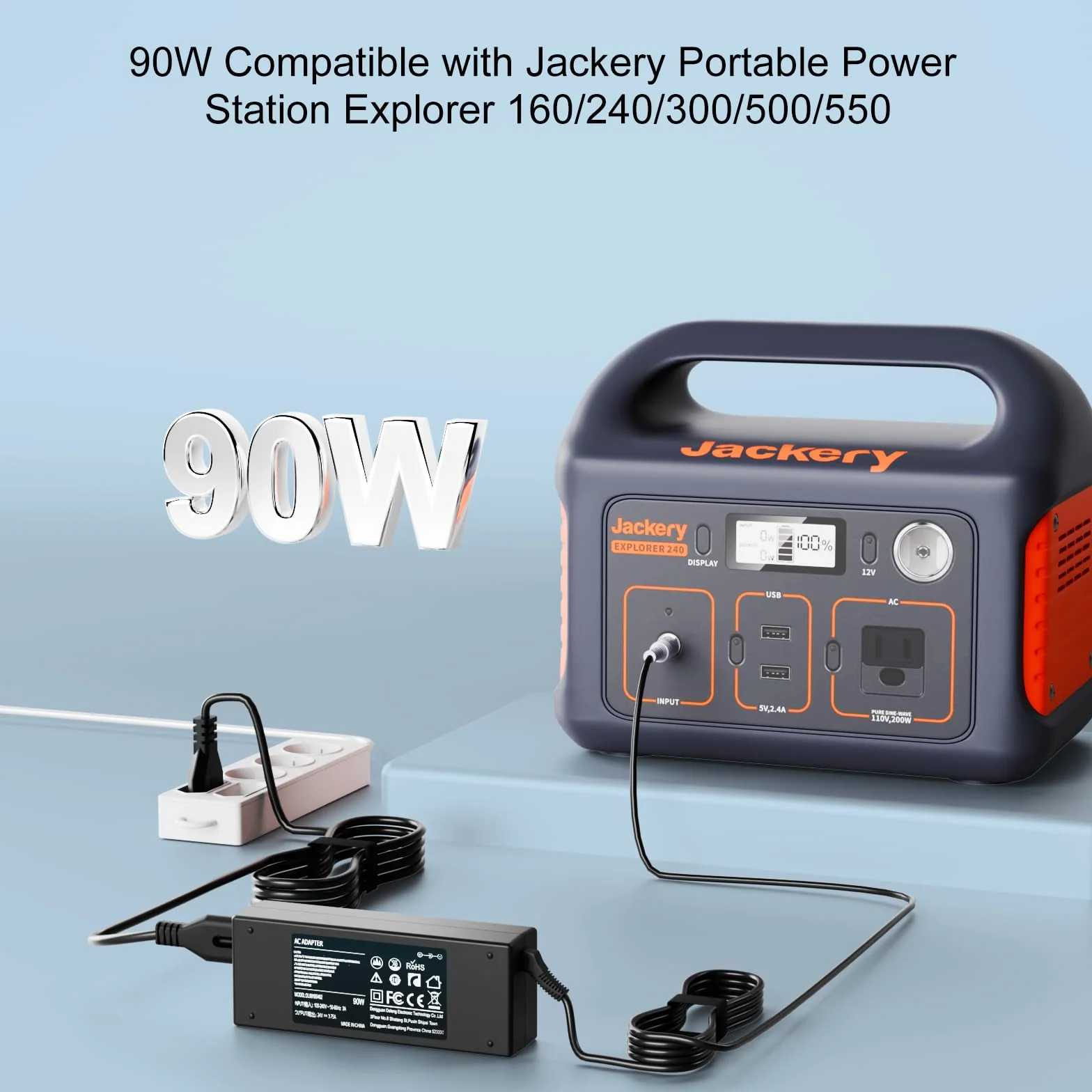 Ładowarka 90W 24V do Jackery Explorer 160 240 300 500 550 E300 E500 E550