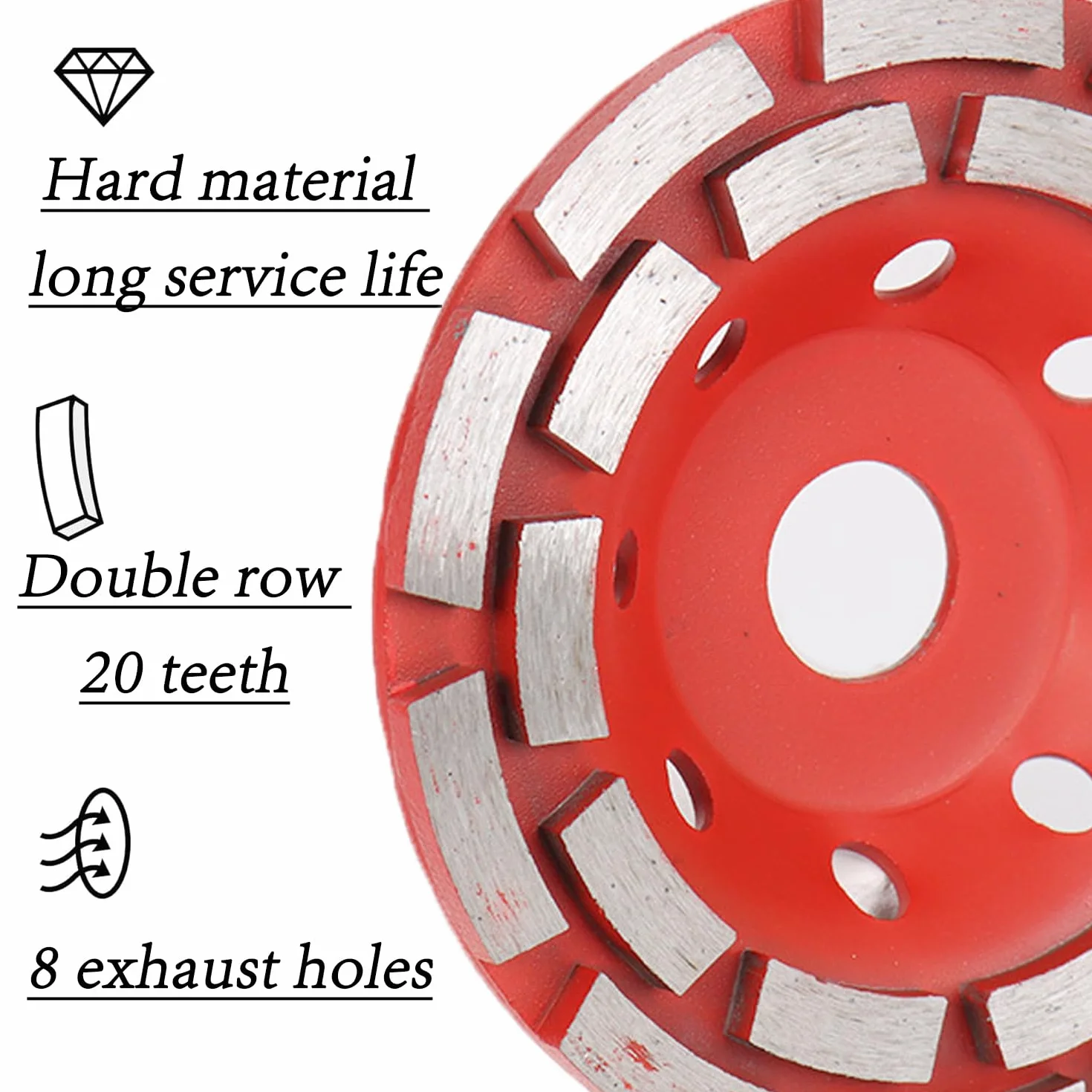 Tarcza diamentowa wklęsła 125 mm x 22,23 mm do szlifierek kątowych