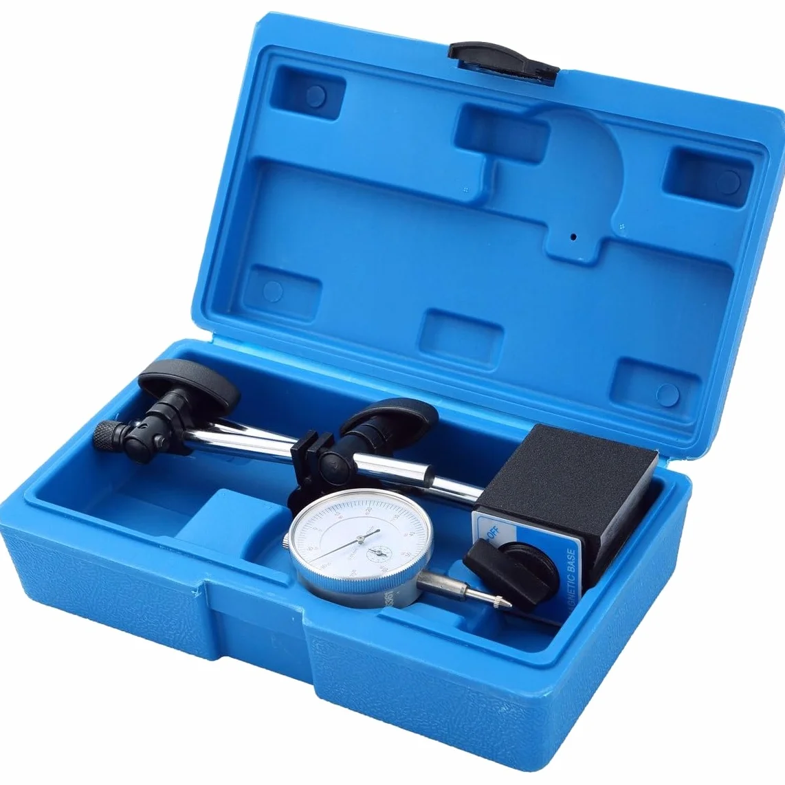 RESSER Statyw Magnetyczny z Czujnikiem Zegarowym 0-100 mm Uchwyt Pomiarowy