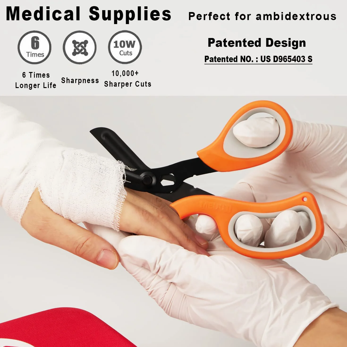Medical Scissors Trauma Shears - 8 inch Surgical Grade EMT Scissors for Doctors Nurses