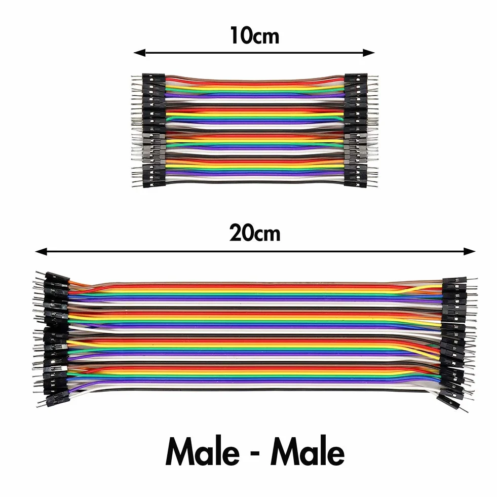Zestaw 240 sztuk kabli typu Jumper Kit 10 cm i 20 cm męski, męski na męski, dla kobiet i mężczyzn, do Arduino