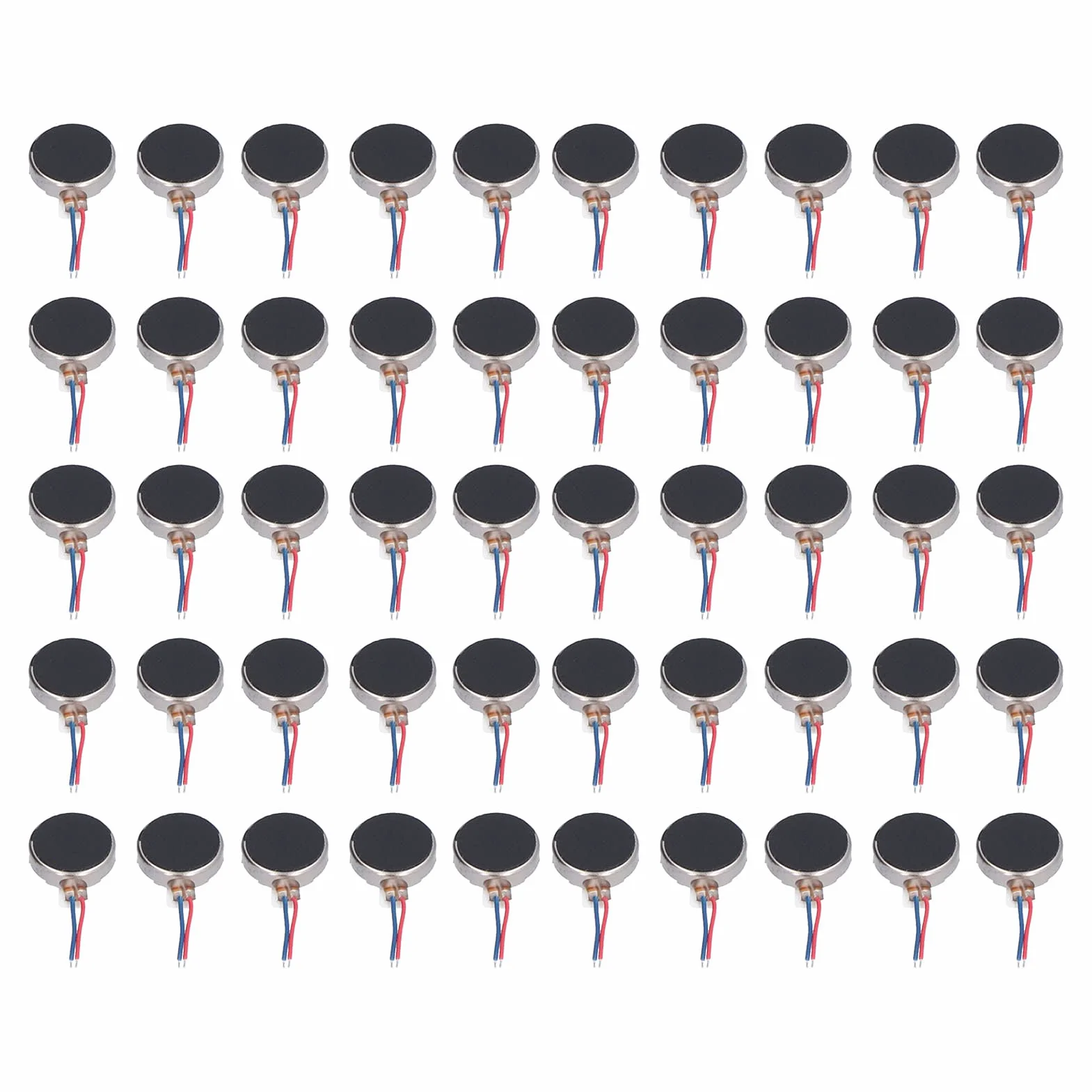 50pcs Mini DC Vibration Motor 3V 10x2.7mm Low Noise Micro Motor for Arduino