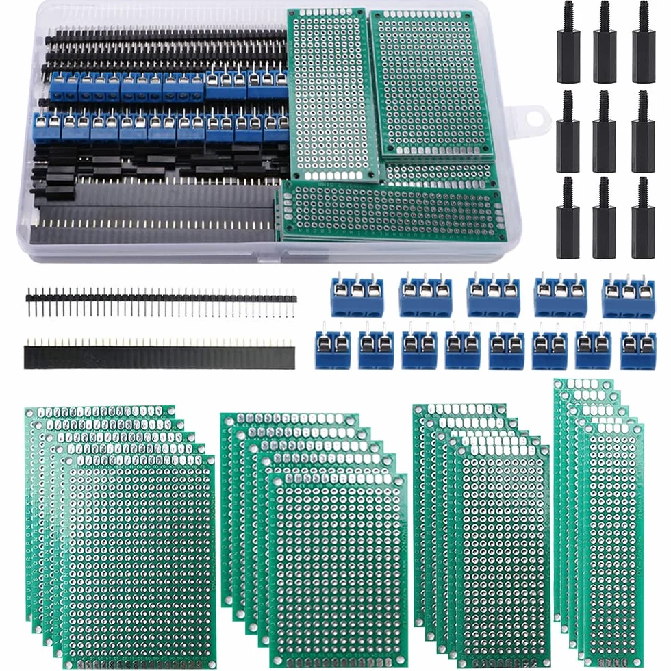 75 Sztuk Zestaw Płytek PCB, Dwustronna Płytka Drukowana, Złącze Męskie/Żeńskie, Zacisk Śrubowy 2/3Pin, Kolumna Nylonowa