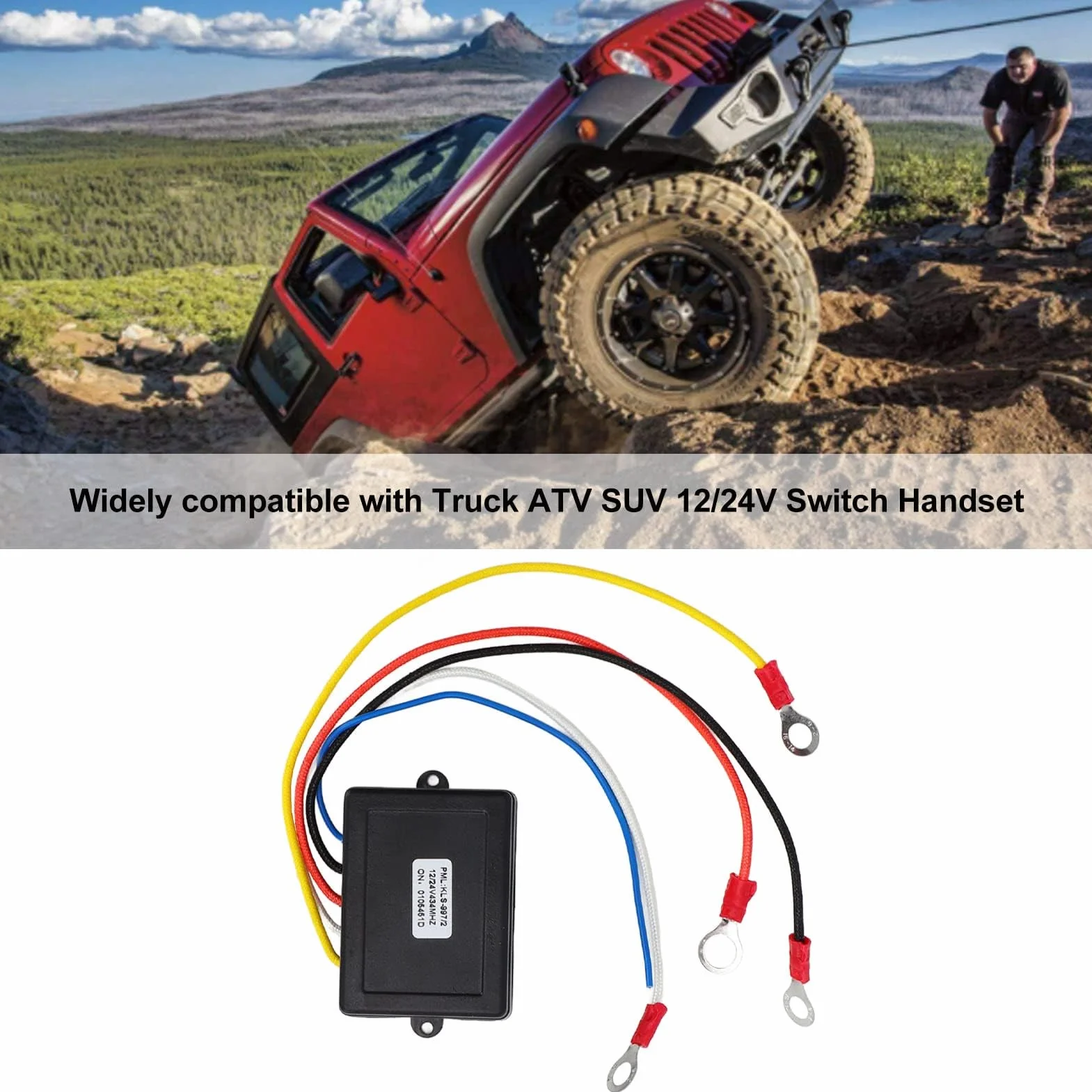 Bezprzewodowy pilot zdalnego sterowania wciągarki elektrycznej 12V 24V uniwersalny do samochodów ciężarowych ATV SUV