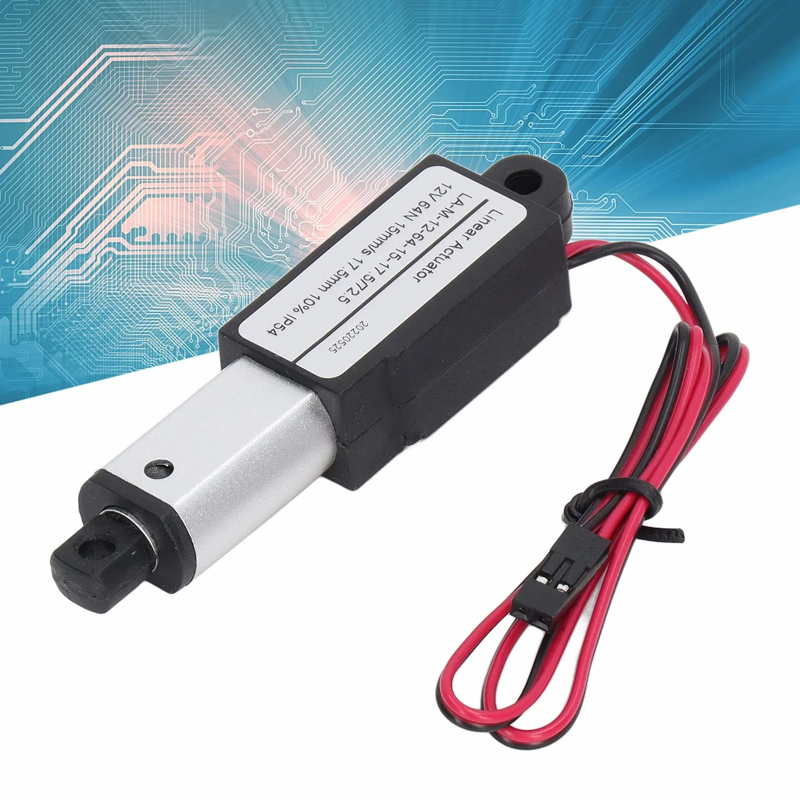 Elektryczny Mikro Siłownik Liniowy Miniaturowy 12V 17,5 mm Aluminiowy ABS do Maszyn Rolniczych