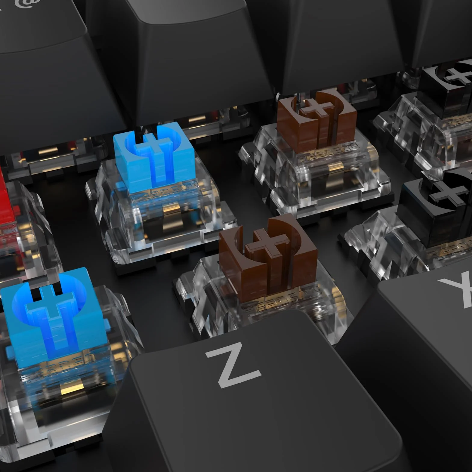 24 mechaniczne przełączniki klawiatury do Cherry Mx Switch, części zamienne, 3-pinowa klawiatura, specjalny przełącznik zastępczy, pasuje do mechanicznej klawiatury gamingowej Mx RGB (niebieski