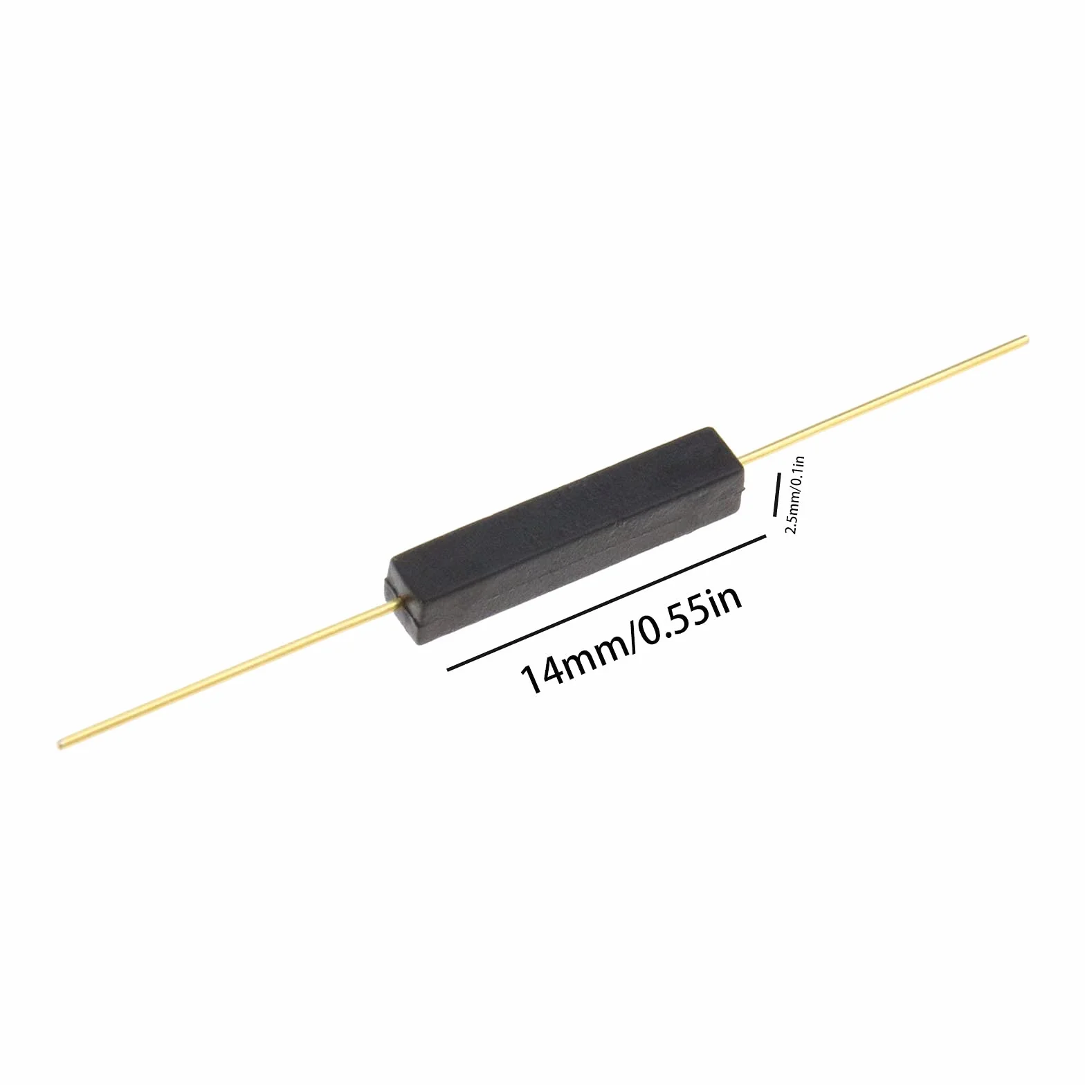 Przełącznik trzcinowy normalnie otwarty magnetyczny 100 V 2,5 x 14 mm do bieżni