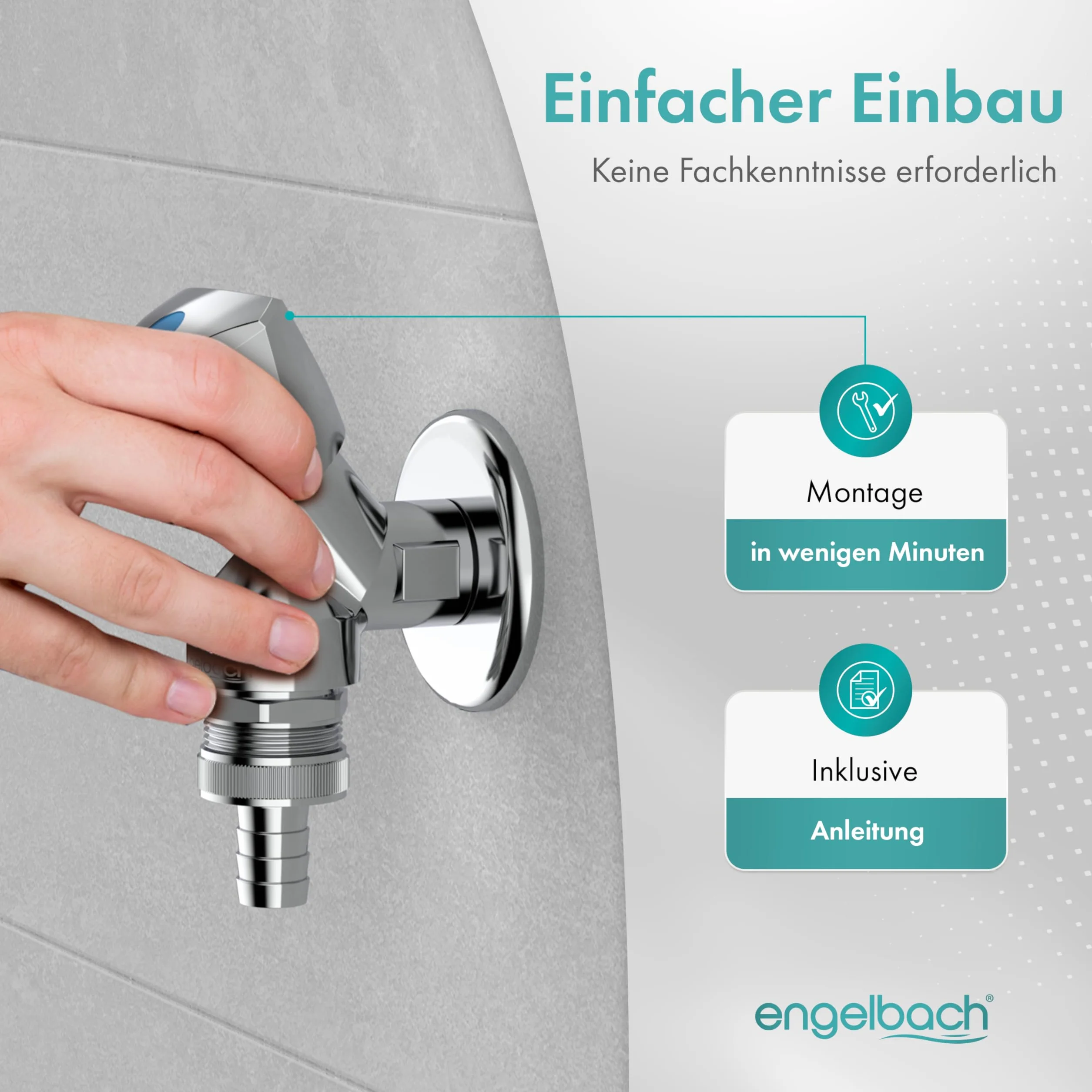 Engelbach Uniwersalny zawór samouszczelniający do pralki z zaworem zwrotnym
