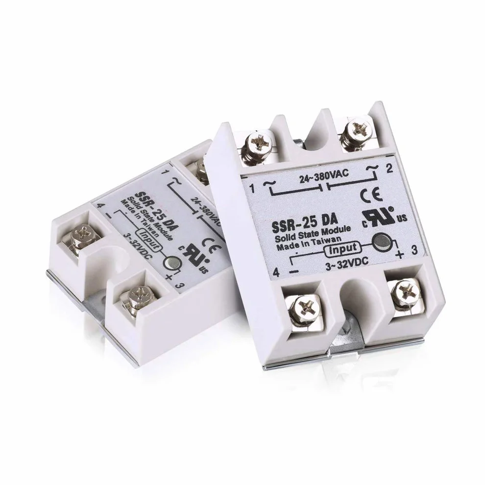 SSR-25DA Solid State Relay Single Phase 3-32V DC Input 24-380V AC