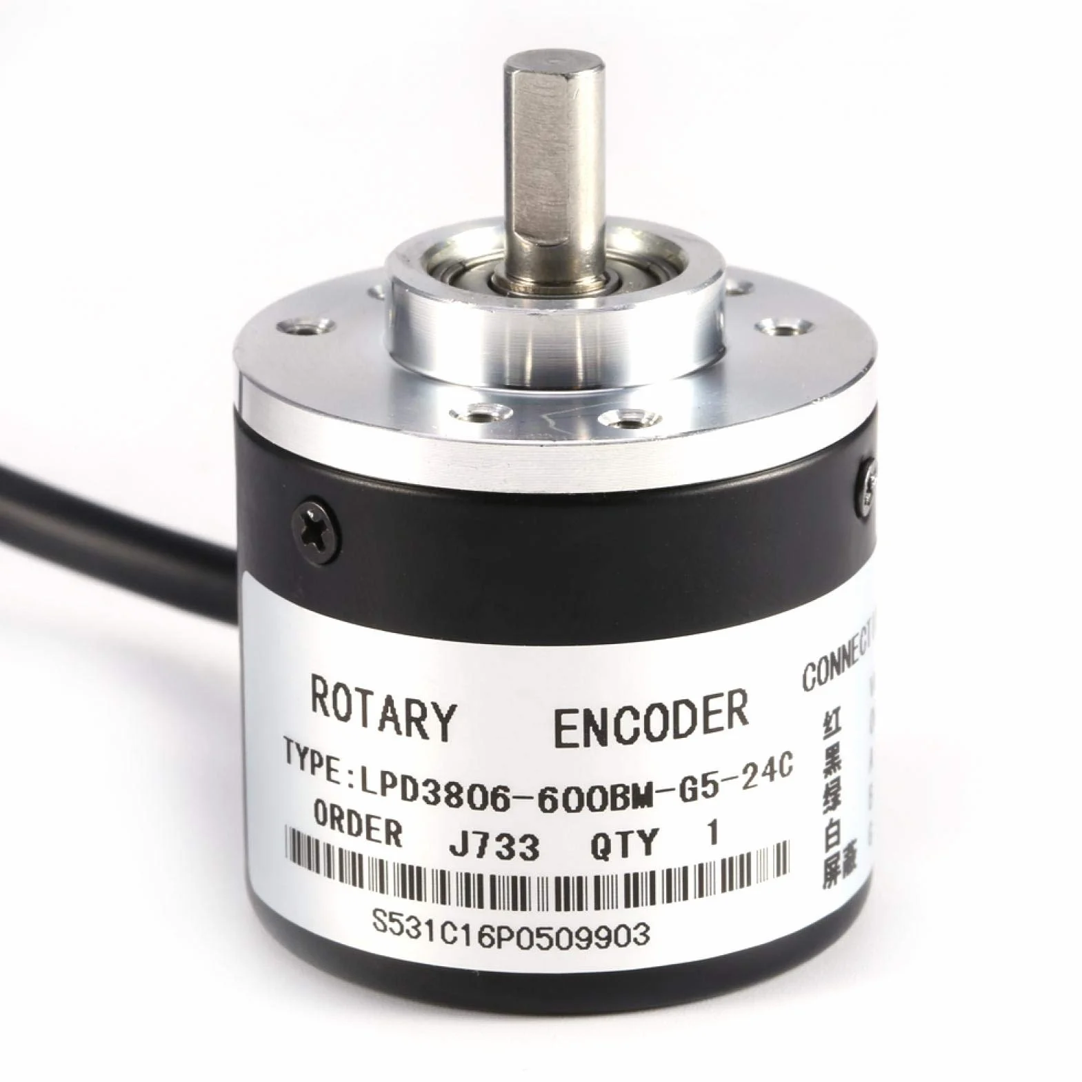 Sensor Encoder, 600P / R 6mm Photoelektrischer Inkremental-Rotationssensor Encoder Industrielles Sensorzubehör Inkremental Encoder