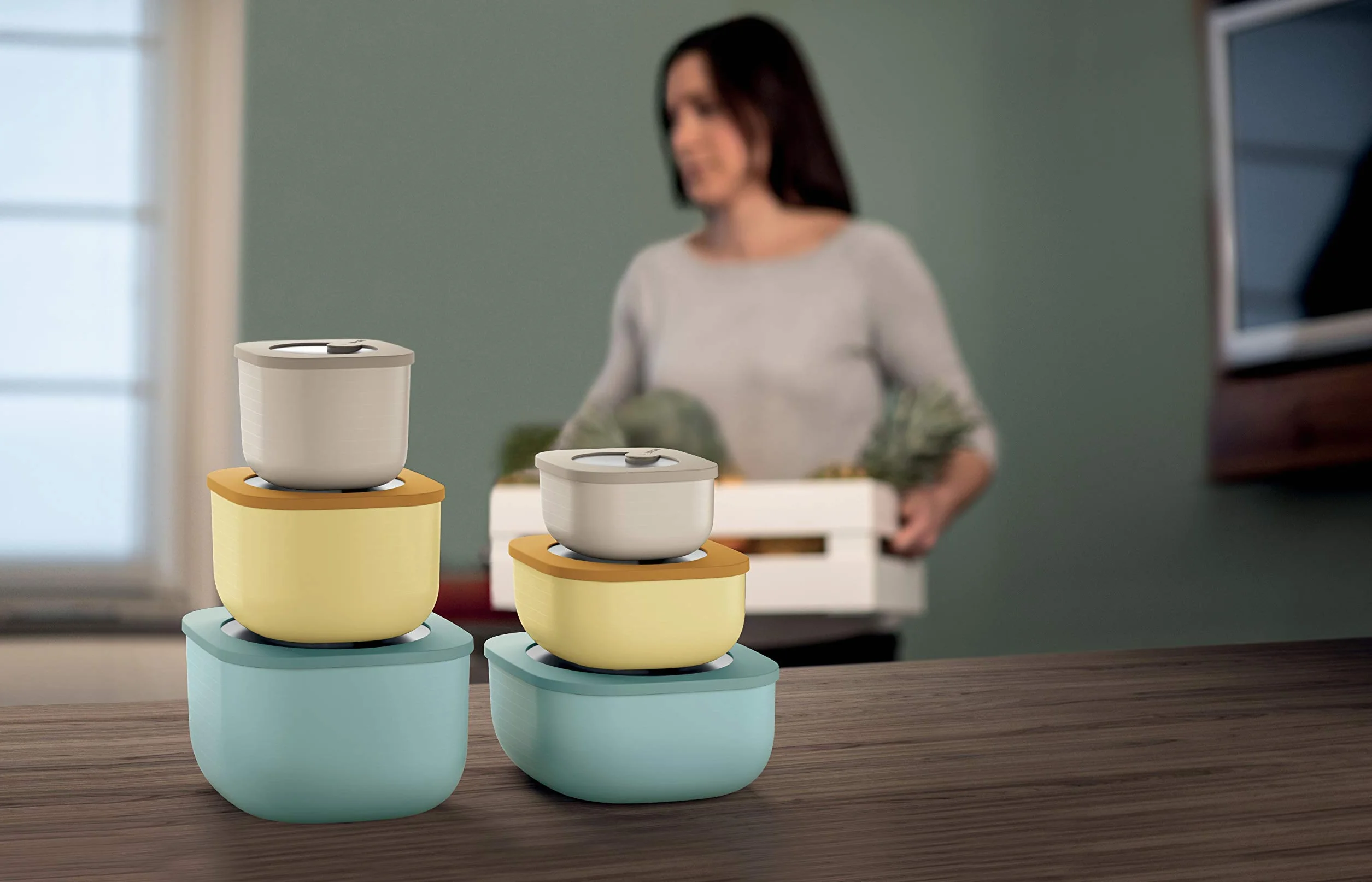 Guzzini Kitchen Active Design hermetyczne pojemniki 2800 ml szary PP TPR