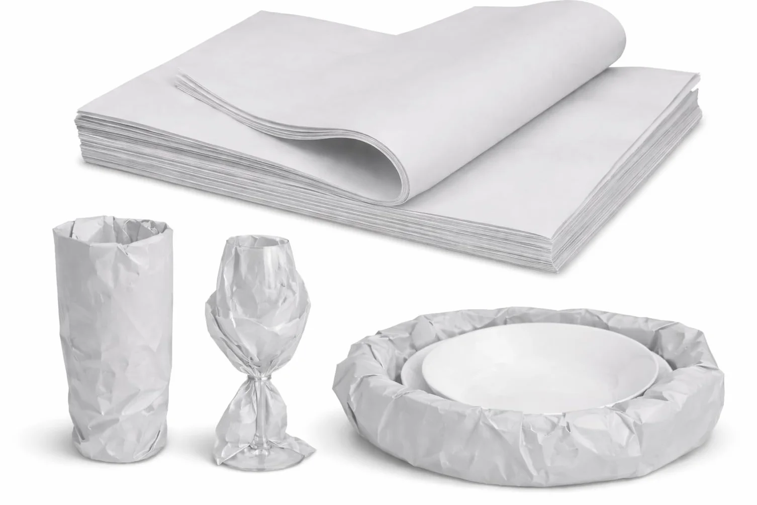 Papier do pakowania, papier przeprowadzkowy, do pakowania 60 g/m², 50 x 35 cm, opakowania do owijania, napełniania kartonów, pakowania i przechowywania delikatnych przedmiotów (100 szarych