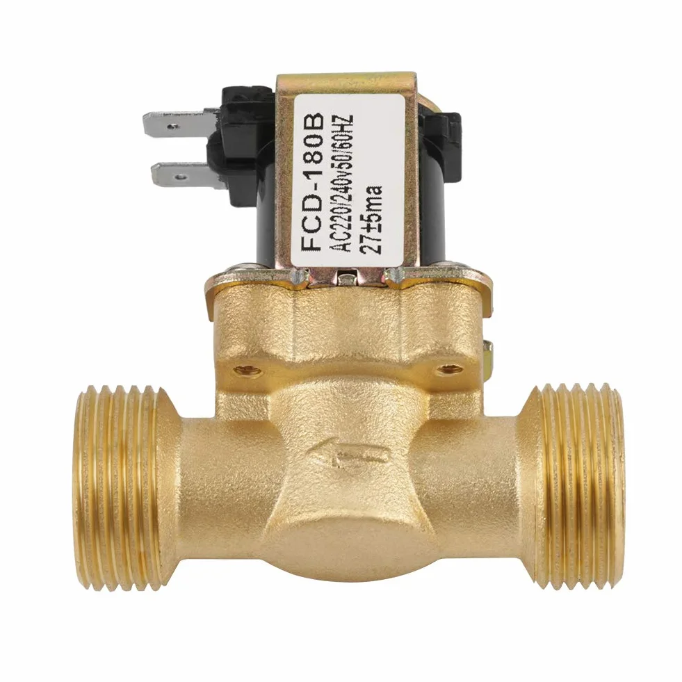 FCD-180B Elektrozawór Mosiężny normalnie zamknięty 220/240V 4 AC 2 sposoby wlotu wody