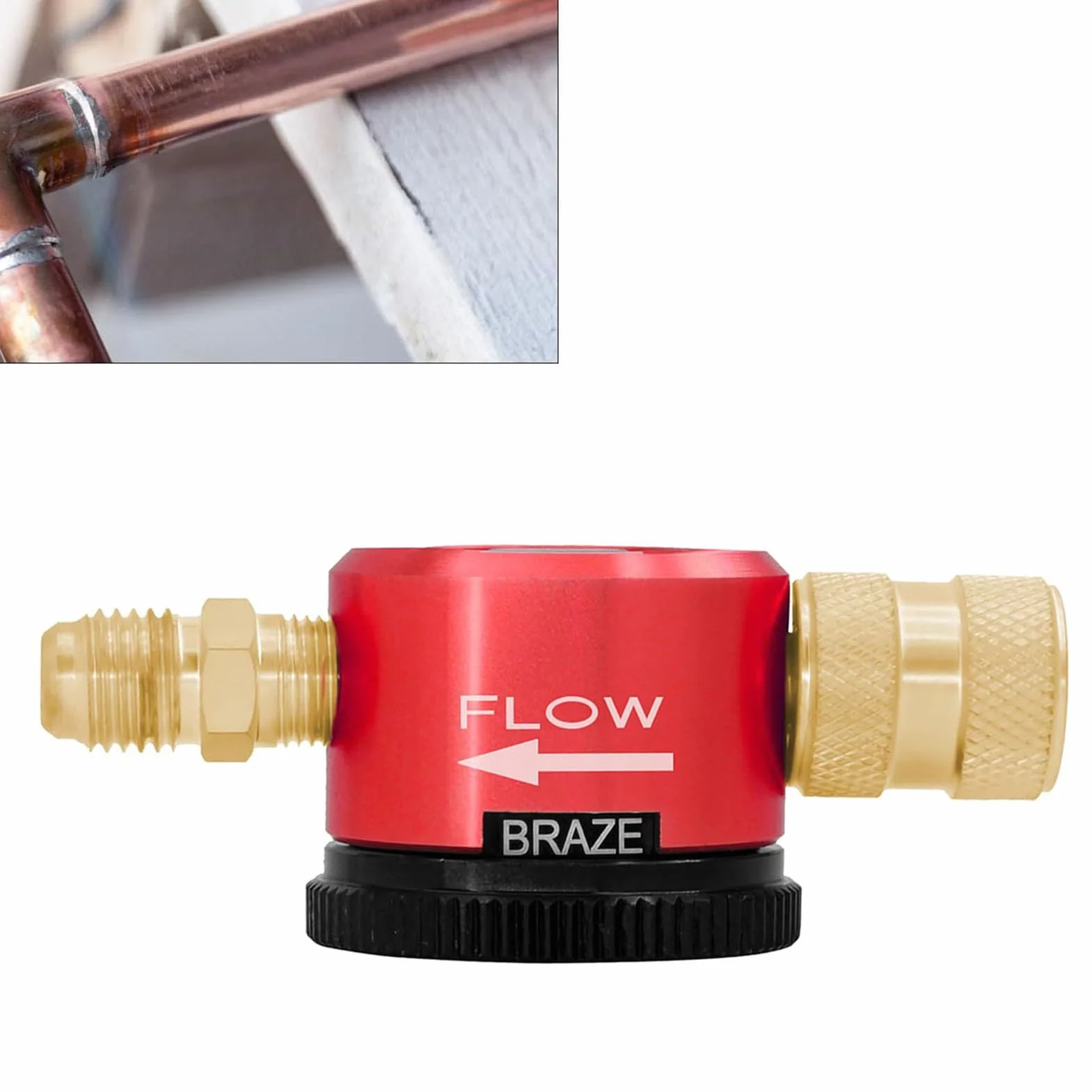 Ejoyous Narzędzie do Oczyszczania Azotu HVAC Regulator Azotu Narzędzie Lutowe z 1/4 Cala Złącza 3-pozytywne do Konserwacji Sprzętu HVAC
