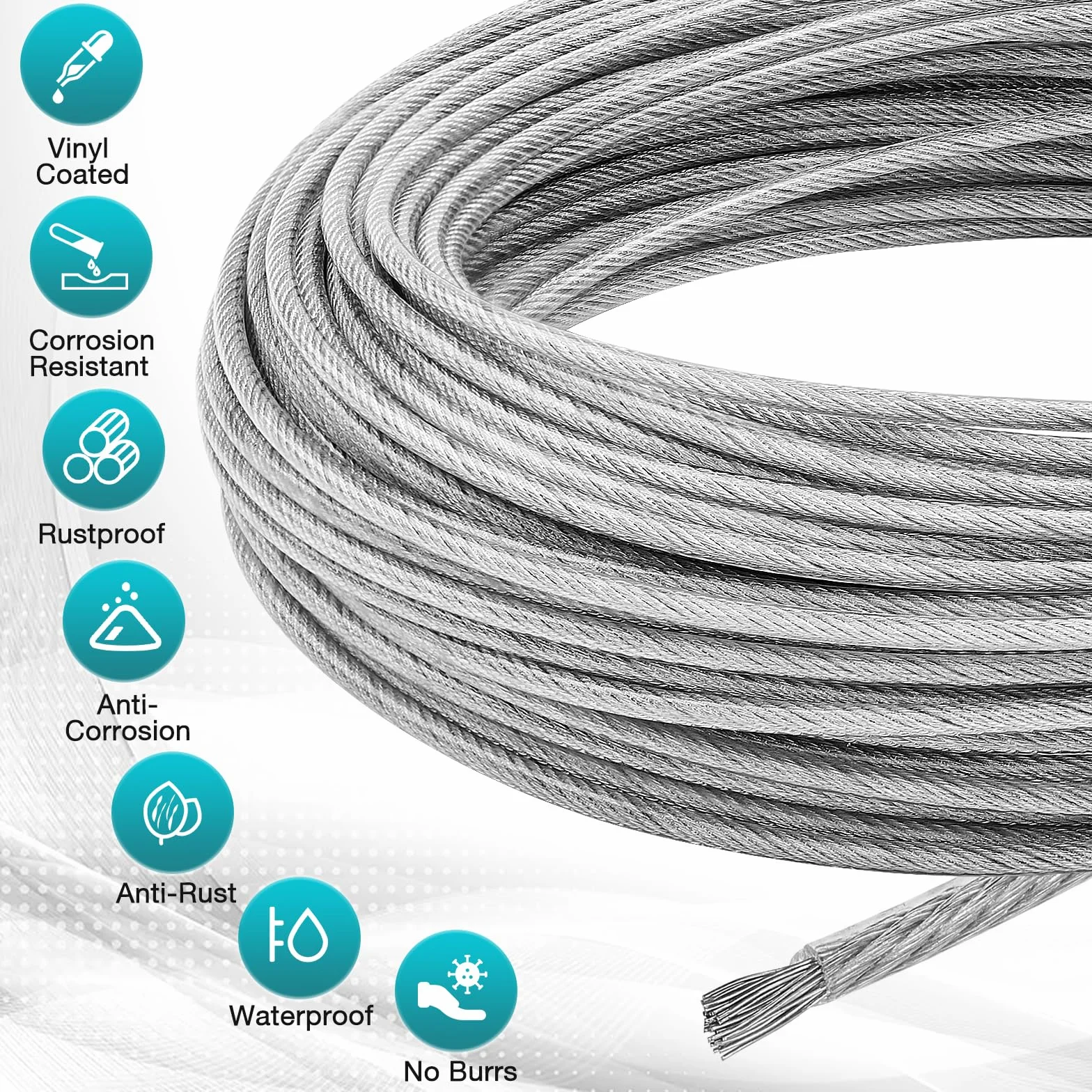 Zestaw lin ze stali nierdzewnej 20m 3 mm do zawieszania