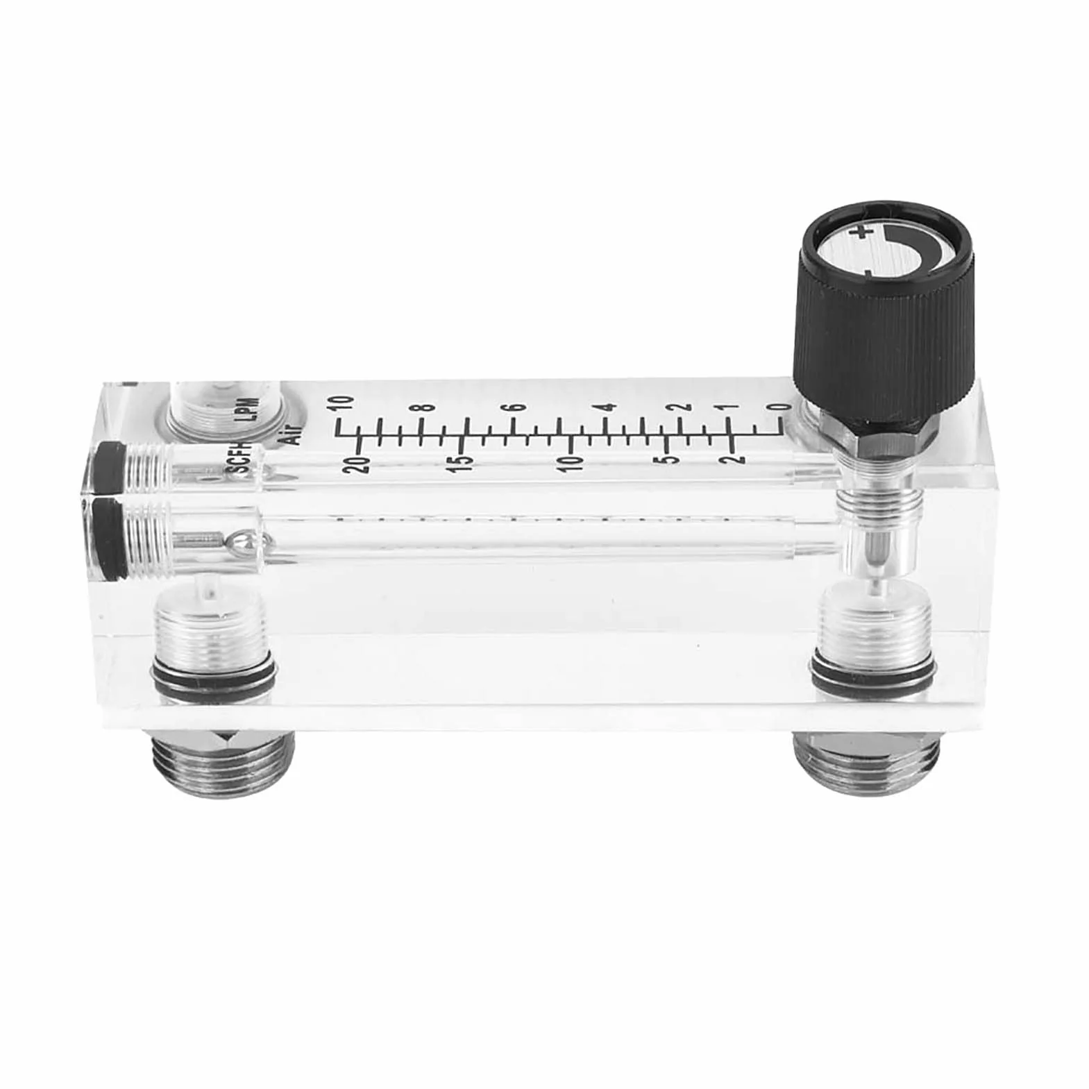 Lzm6T Acrylic Pmma Adjustable, Flow Meter Air Lzm 6T Panel Type Gas Flowmeter 1~10Lpm 1/4 Bsp M18*1.5