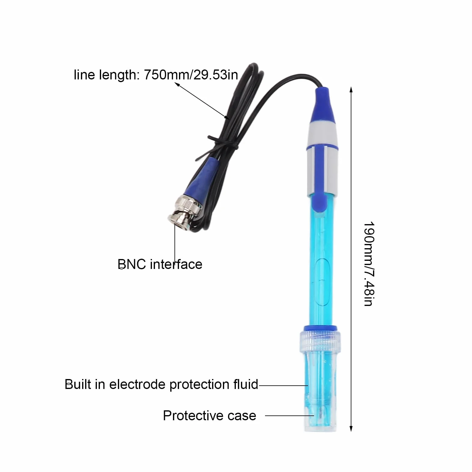 Elektroda Ph Bnc Laboratoryjny Miernik Ph Sonda Kombinowana Akcesoria z Kompozytem do Sondy Testowej Tester Ph Wody Sonda Testowa Mierniki Ph