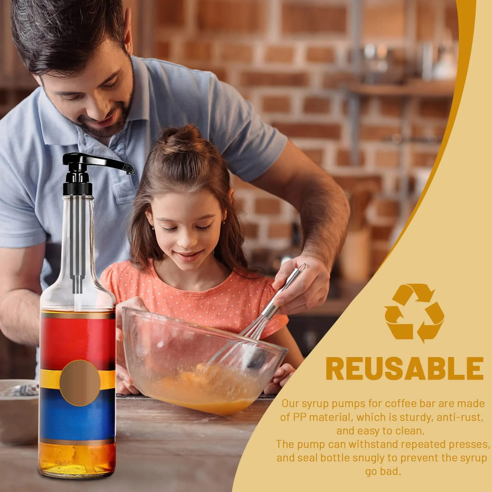 Dozownik syropu z długimi wężami 500 ml/1000 ml