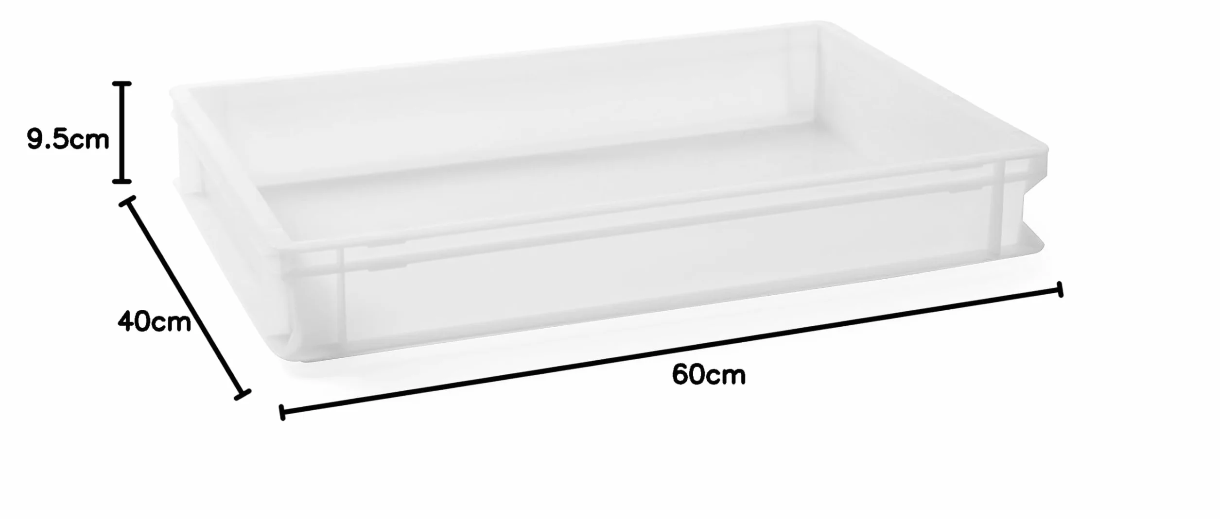 HENDI Pojemnik na ciasto do pizzy, do transportu i przechowywania ciasta, Amerbox, pudełko na kulki do pizzy, opiekun ciasta, możliwość układania w stosy, 18L, 600x400x(H) 95mm, HDPE
