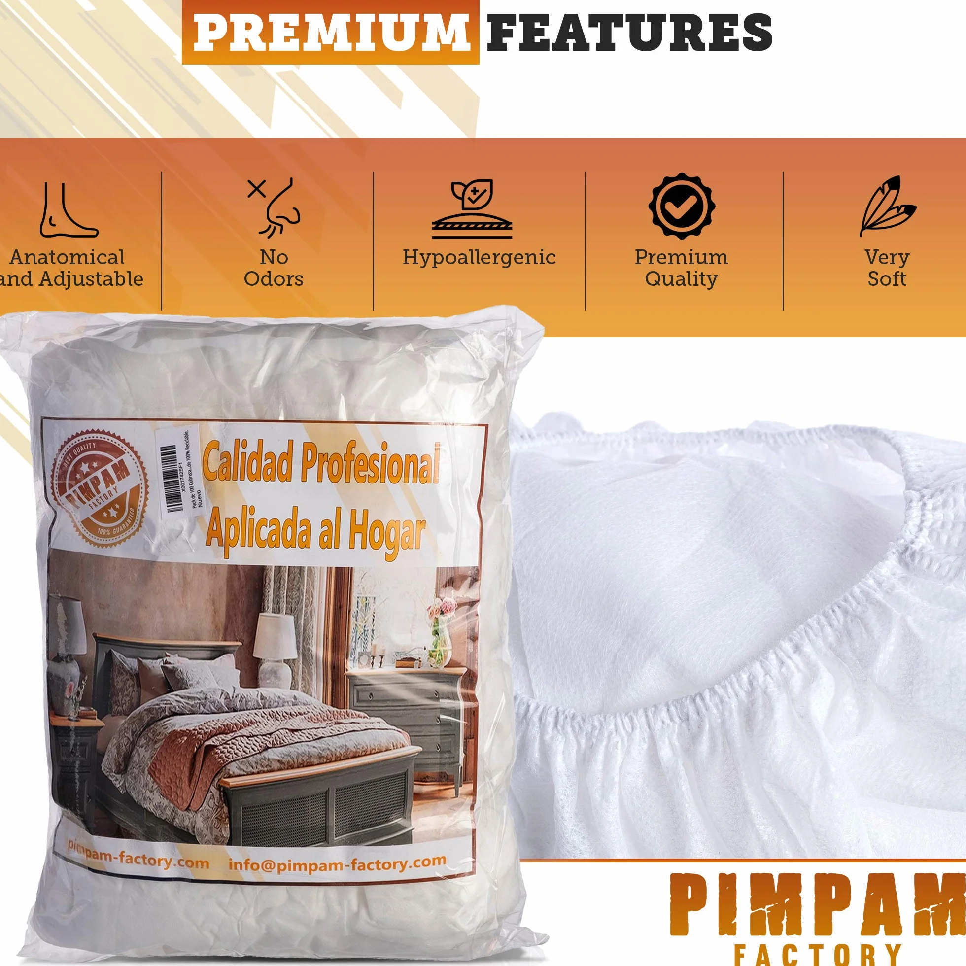 PimPam Factory - Nieprzemakalny pokrowiec na buty - Oddychający i regulowany, bezwonny i hipoalergiczny pokrowiec na buty - Gruby i nadający się do recyklingu - Jednorazowy pokrowiec wyprodukowany w