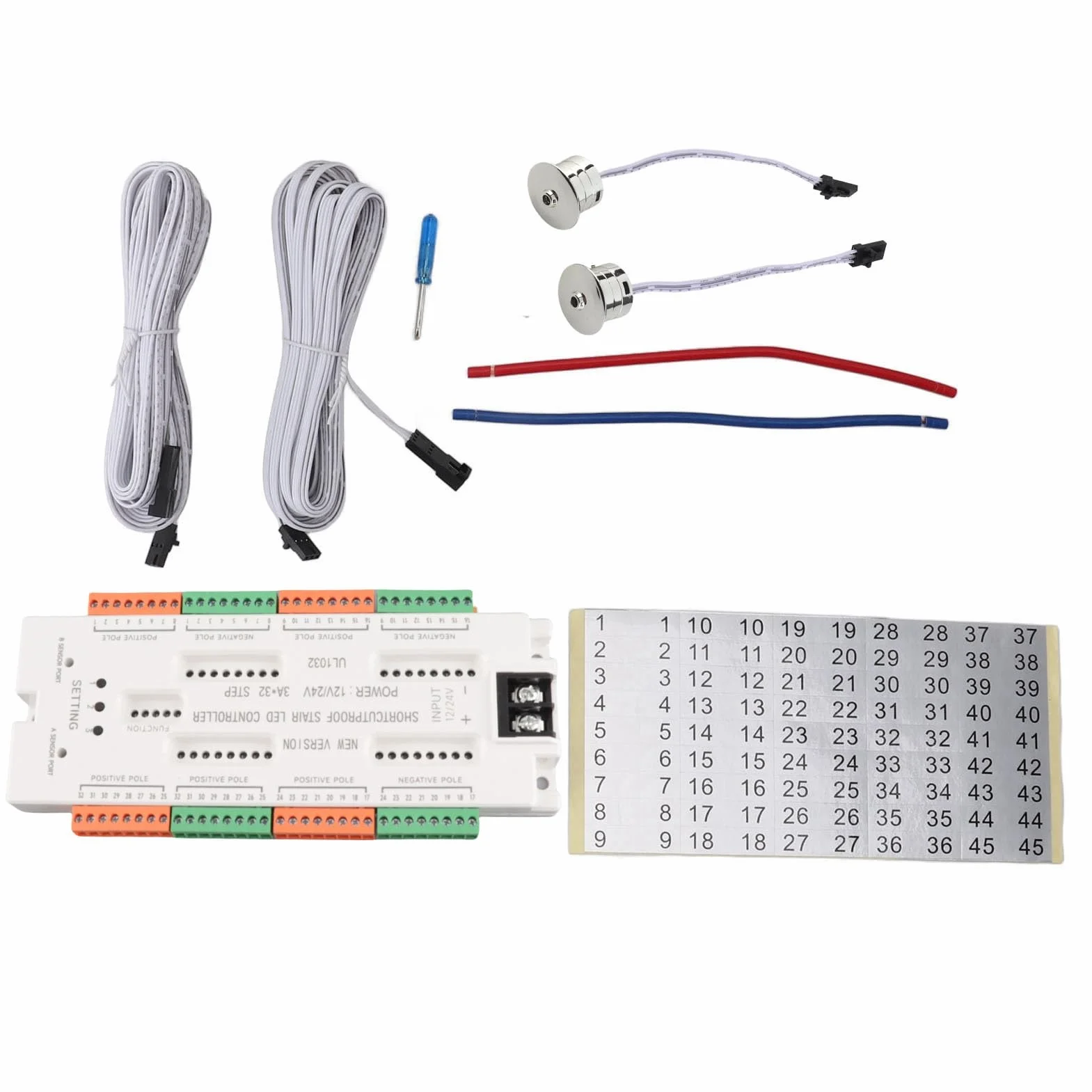 Keenso Czujnik Ruchu Schodowa Kontroler Safe DC12V 24V ABS