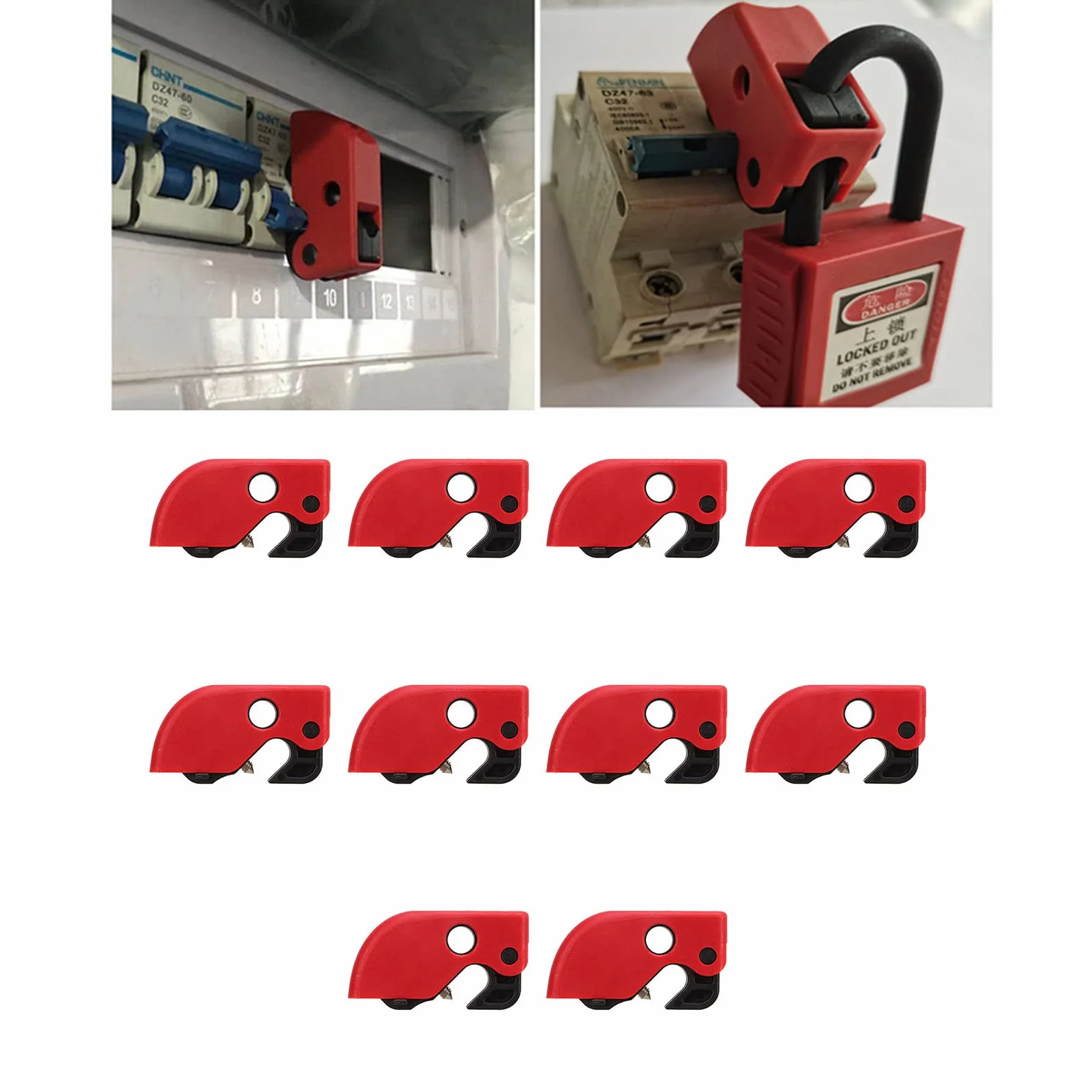 Zestaw Blokujący Tagout Loto Lock Out Tag Out Wyłącznik Zacisk