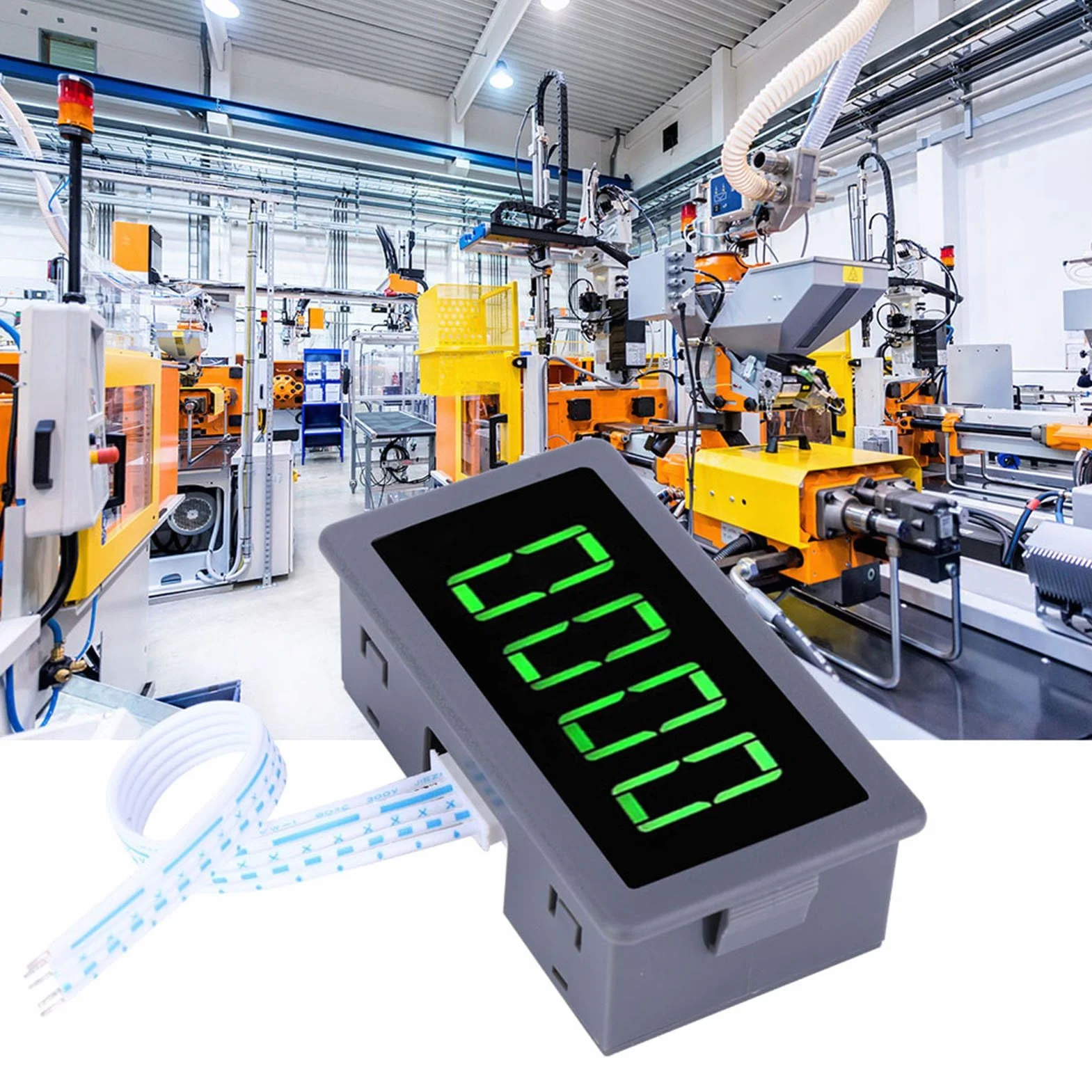 Zielony 4-cyfrowy Obrotomierz LED, Czujnik Zbliżeniowy Halla, Czujnik Magnetyczny, Miernik Prędkości Obrotowej dla Piły łańcuchowej, Kosiarki, Generatora Sprężarki Powietrza