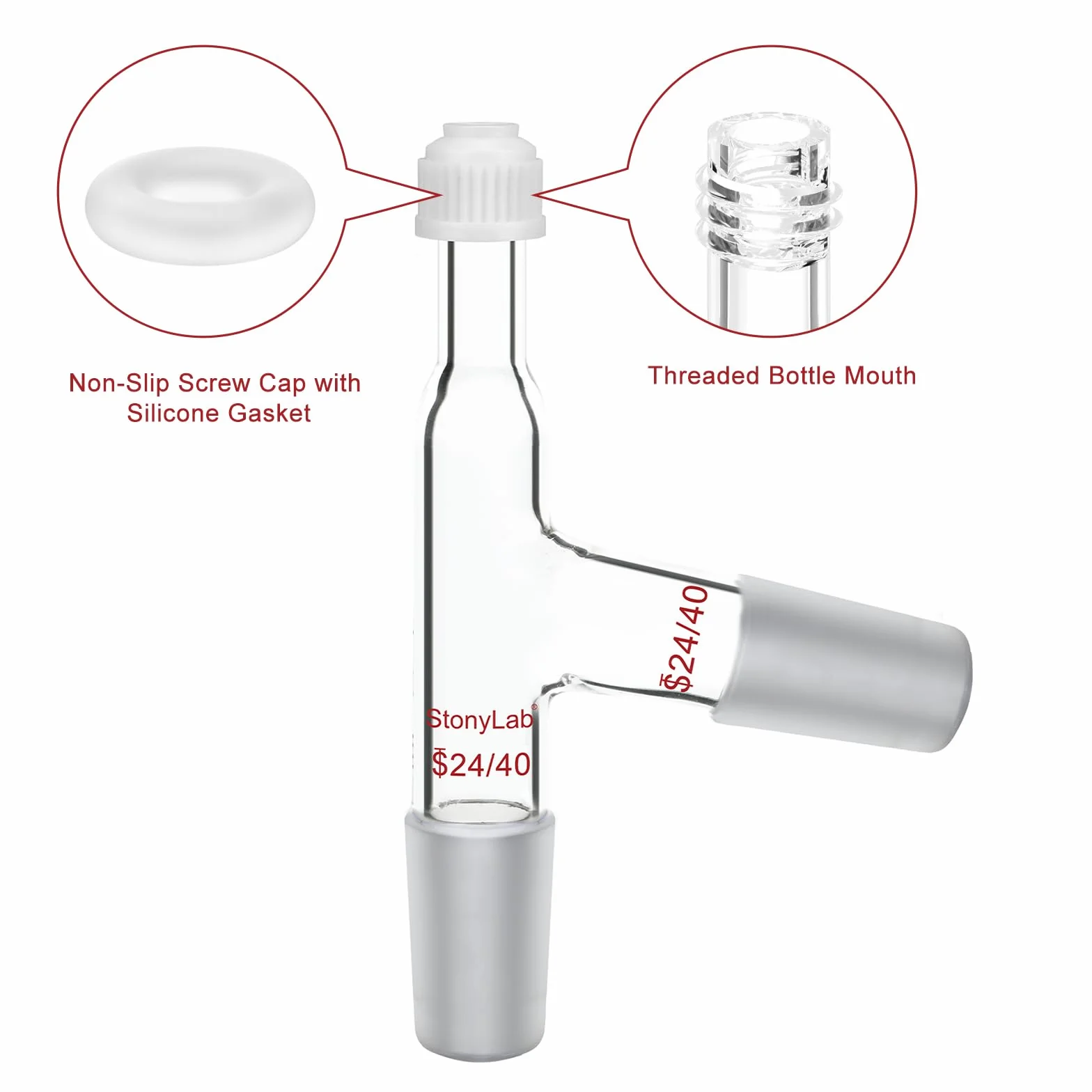 Adapter do termometru destylacyjnego 3-drożnego 24/40