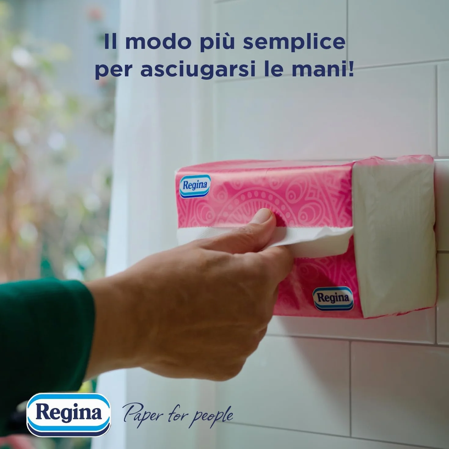 Regina Ręczniki jednorazowe w opakowaniu 100 sztuk, praktyczne i higieniczne ręczniki, 100% celuloza FSC, biodegradowalne, opakowanie dozownika
