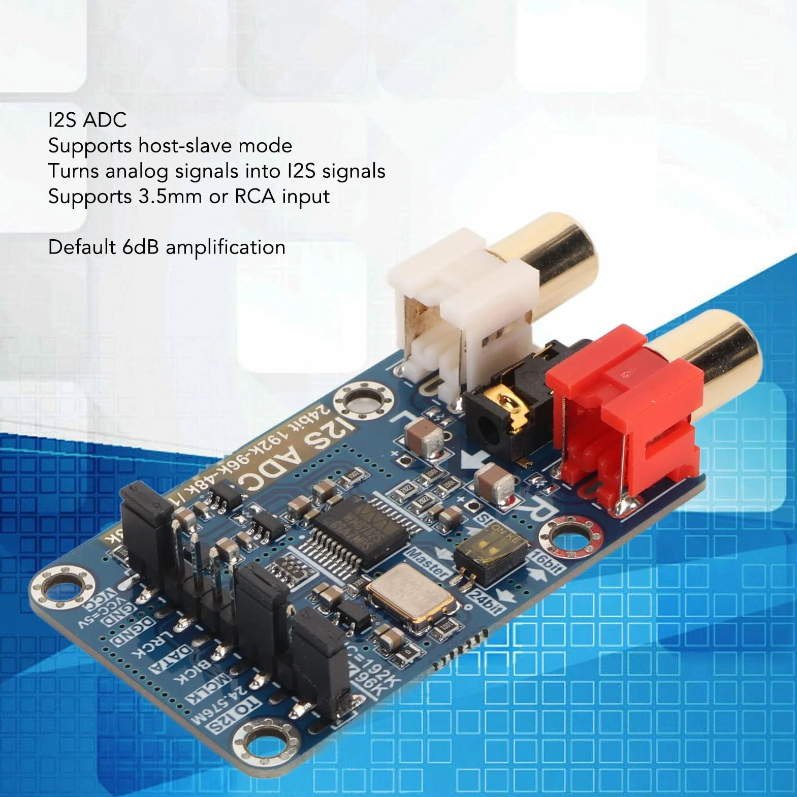 I2S ADC Audio Moduł Karty Przechwytującej Development Board Bezstratny Cyfrowy Dekoder