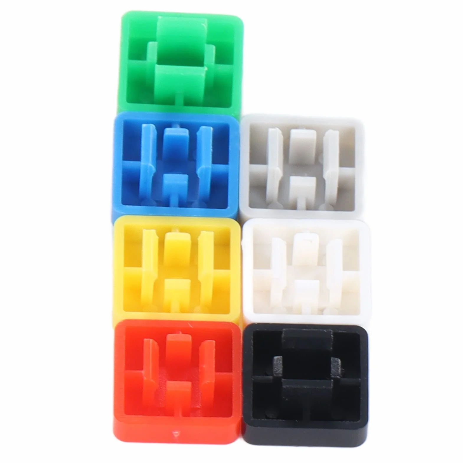 350 sztuk Micro Momentary Tact Button Switch Caps 7 Color Tactile Switch Cap Square Straight A14