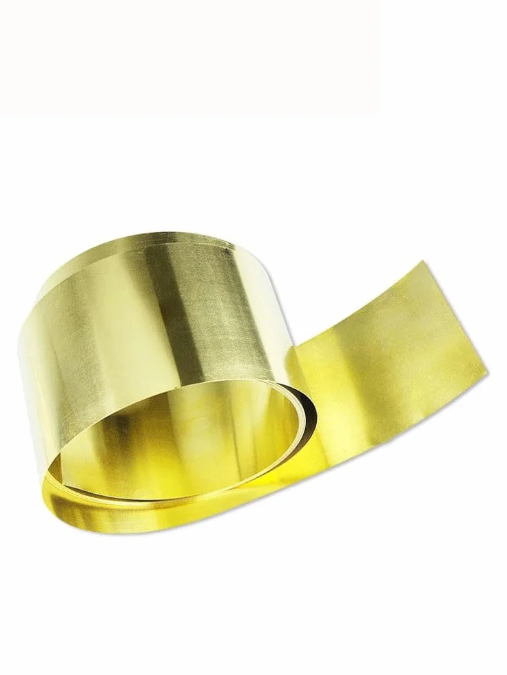 blacha metalowa blacha mosiężna płyta 10/20/30/40/50 mm szerokość 0,1 mm 0,2 mm 0,3 mm 0,4 mm 0,5 mm grubość taśma miedziana blacha metalowa długość 1 metr mechaniczna miedź (kolor: gruby