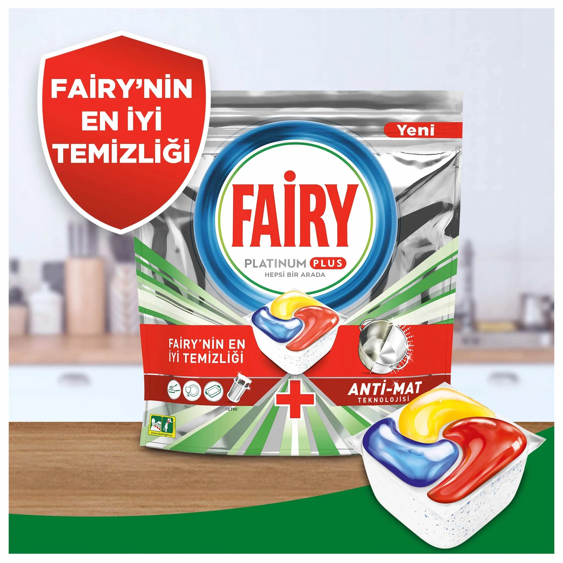 Fairy Platinum Plus All In One kapsułki do zmywarki cytryna 106 sztuk