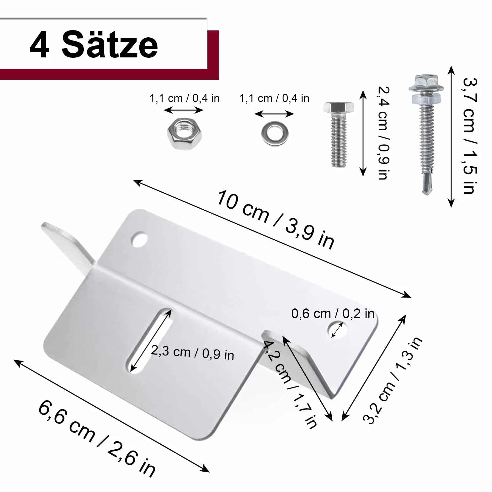 Uchwyt narożny Z do paneli słonecznych 8 szt