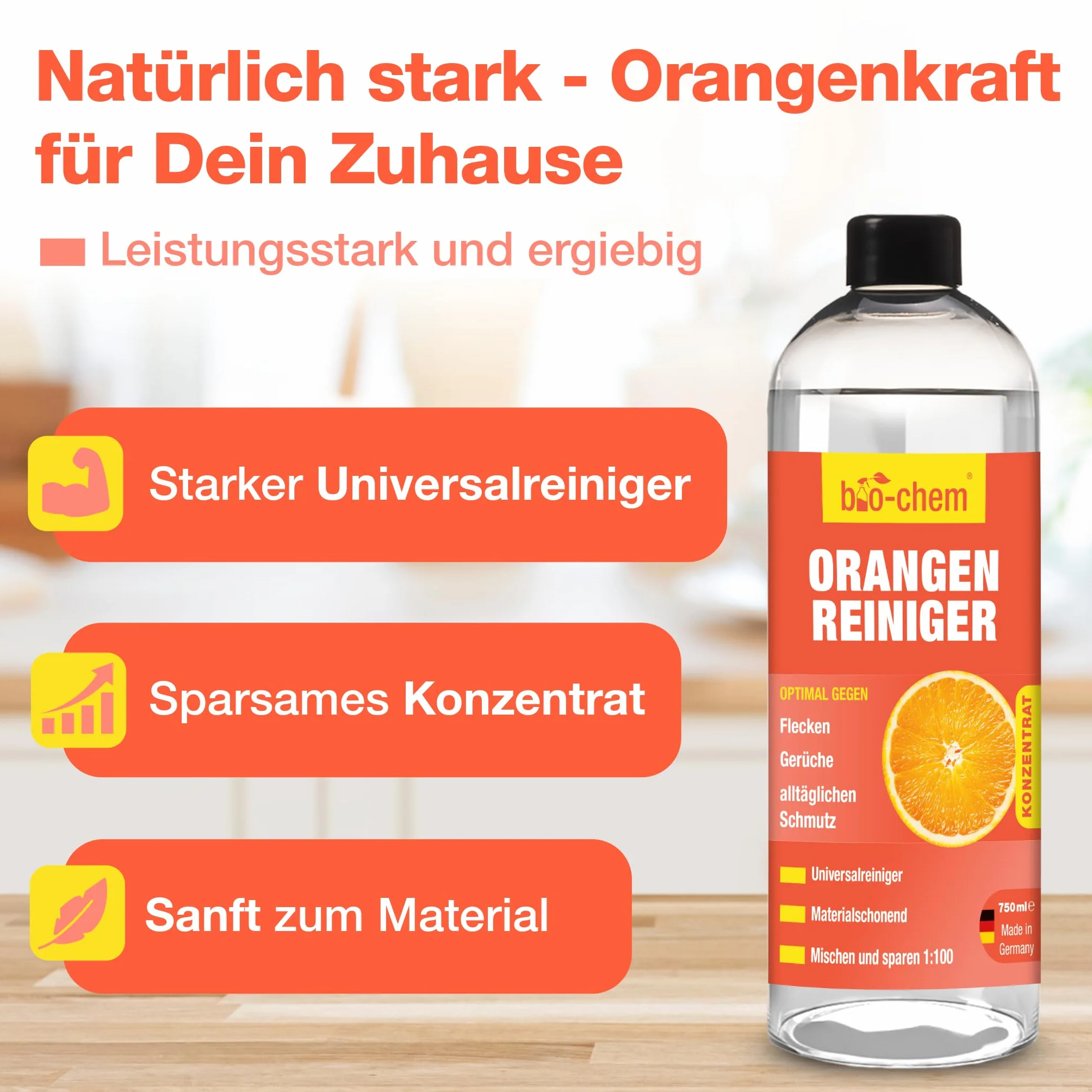 bio-chem Koncentrat do czyszczenia pomarańczy 750 ml uniwersalny środek czyszczący