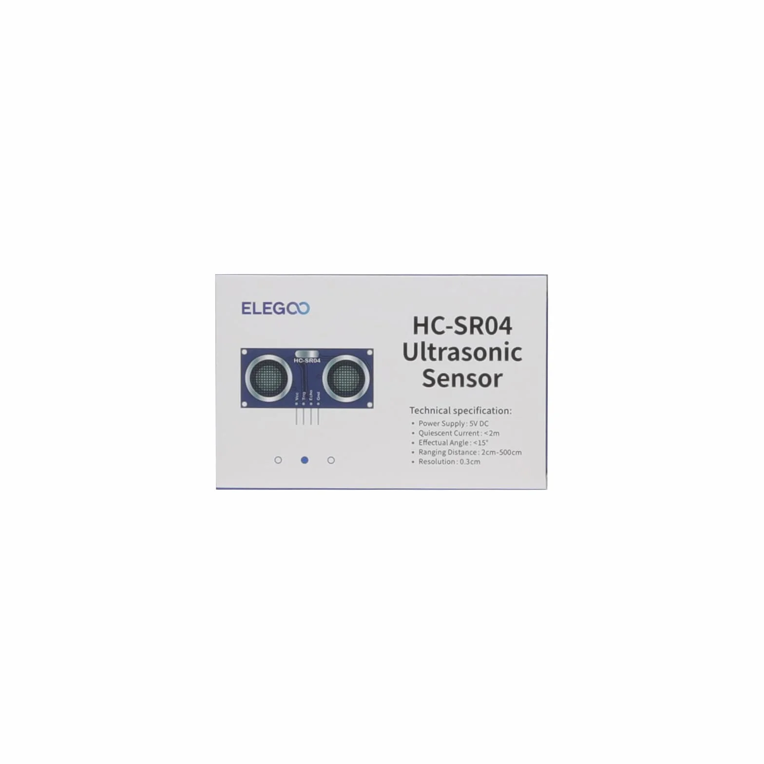 ELEGOO - 5 sztuk HC-SR04 ultradźwiękowy czujnik odległości do Arduino UNO, Nano, Roboter, XBee, ZigBee itd.