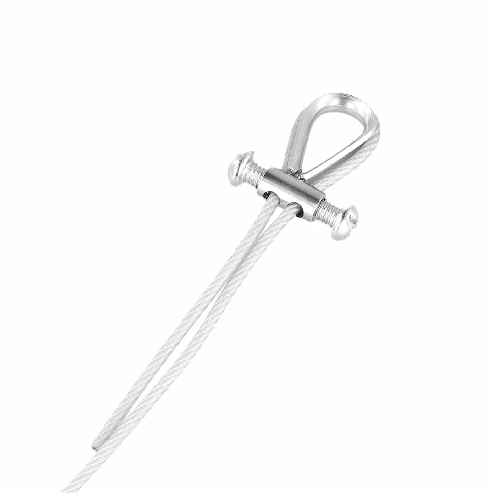 Linka stalowa 70 m 2 mm stal nierdzewna 304 zestaw 10 zacisków 10 lin 8 tulejek aluminiowych