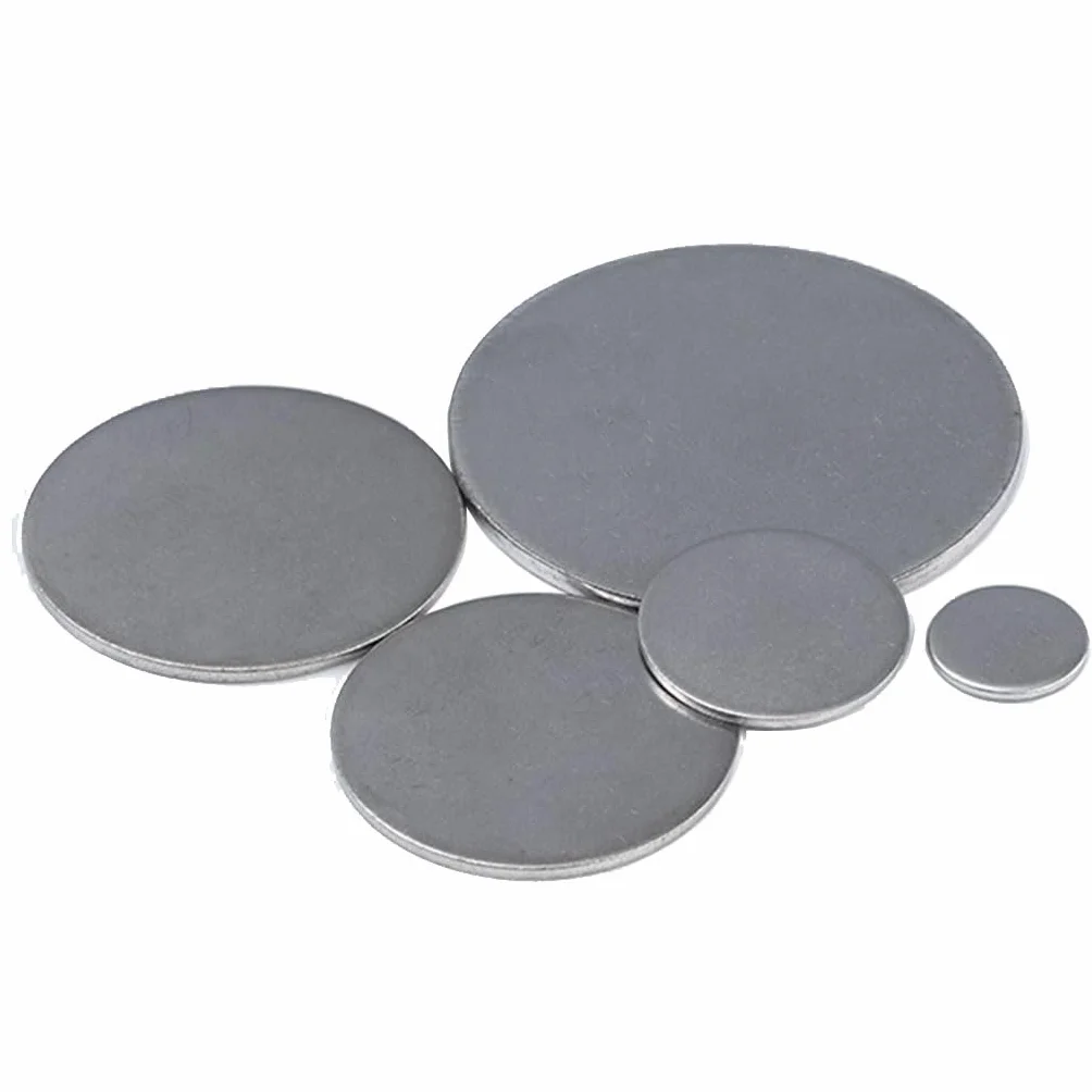 20PC Arkusze ze stali nierdzewnej, 6mm-14mm Krążek ze stali nierdzewnej, Solidna mała okrągła blacha stalowa, Grubość 1mm/1.2mm/1.5mm/2mm/2.5mm/3mm Okrągły dysk z blachy metalowej(6mm*1mm)