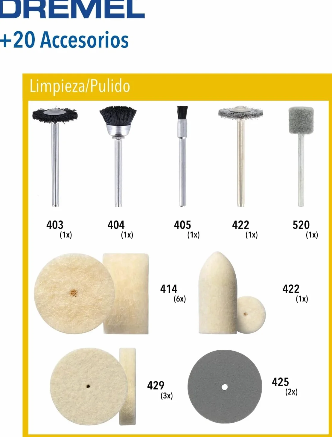 Dremel 684 zestaw do czyszczenia i polerowania, zestaw 20 akcesoriów do multinarzędzi obrotowych