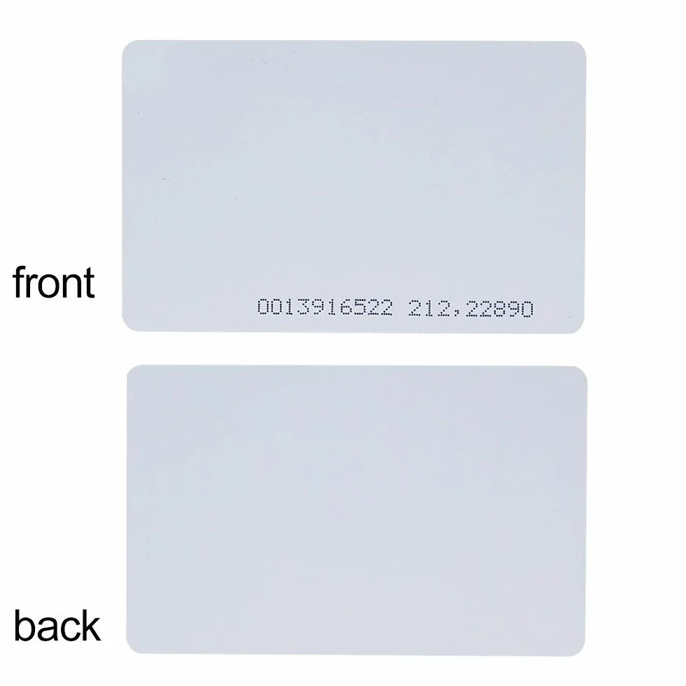 Karty RFID białe zbliżeniowe 125 kHz TK4100 EM4100 EM4200 Karta kontroli dostępu PVC (10 sztuk)
