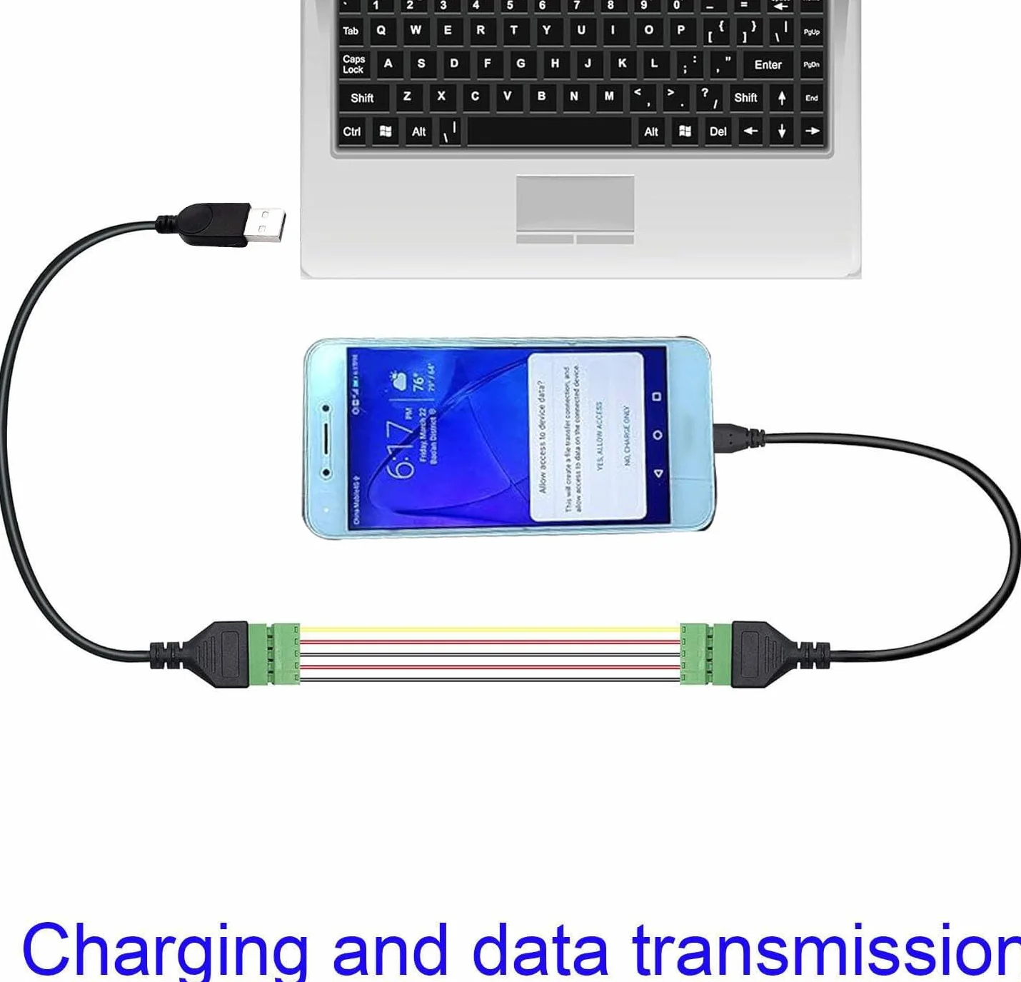 RUNCCI-YUN 2 sztuki USB 2.0 A wtyczka zaciskowa do 5-biegunowego kabla blokowego zaciskowego USB 2.0 A, blok zacisków śrubowych