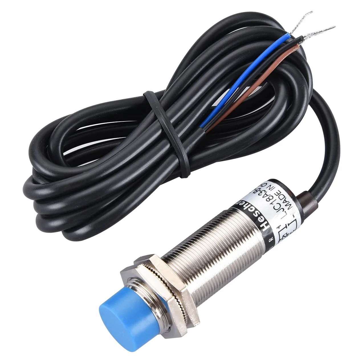 Heschen pojemnościowy przełącznik czujnika zbliżeniowego LJC18A3-B-Z/BX detektor 1-10 mm 6-36 VDC 300 mA NPN normalnie otwarty (NO) 3-przewodowy