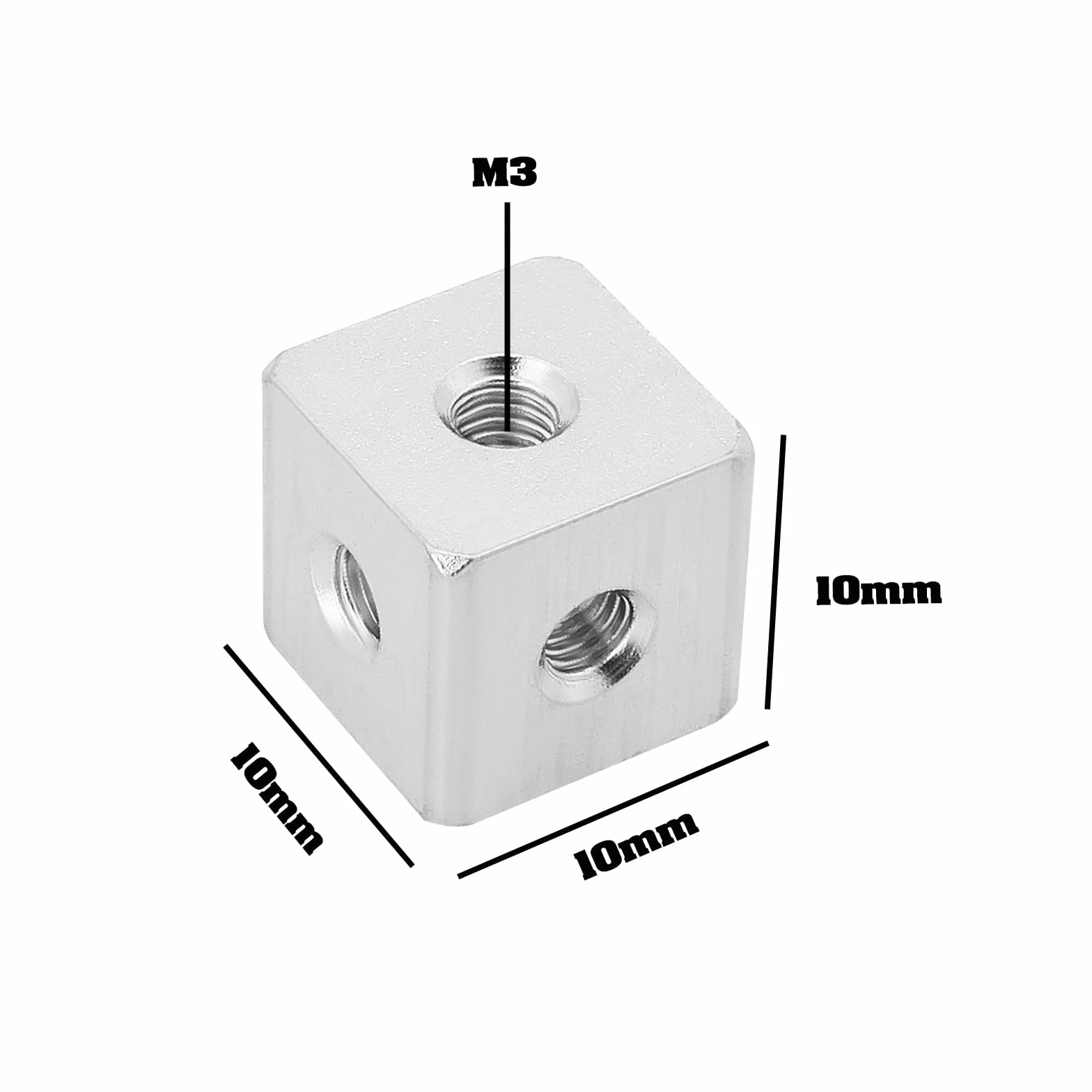 złącze sześcienne M3 profil aluminiowy blok mocujący 10x10x10mm