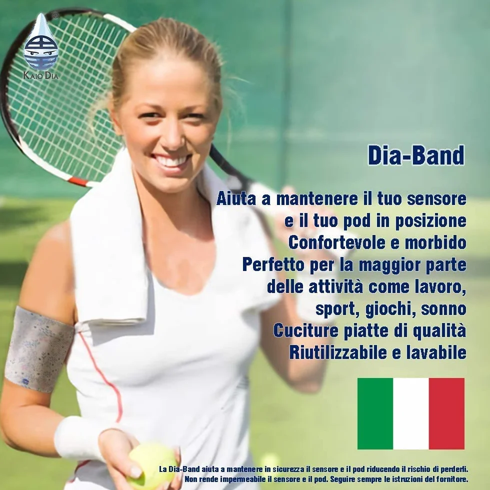 Dia-Band Mankiet Ochronny do Sensora Glukozy Freestyle Libre, Medtronic, Dexcom, Omnipod - Opaska dla Diabetyków (S 25-28 cm)