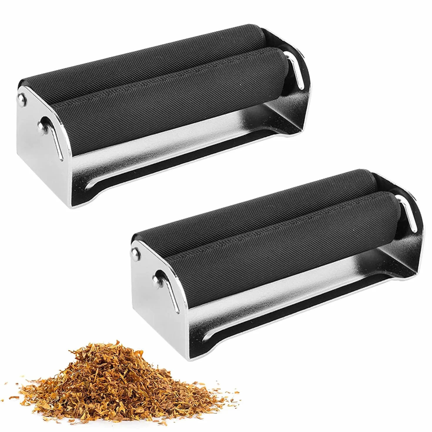 Zestaw: 2 sztuki ręcznej tokarki do papierosów, 70 mm, metalowa tokarka z instrukcją obsługi (może nie być dostępna w języku polskim) + gratis naklejka na szczęście