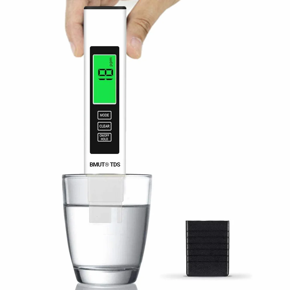 BMUT TDS miernik 3 w 1 – cyfrowy tester jakości wody i miernik temperatury EC, zakres pomiarowy 0-9999ppm, do wody, roślin, wody pitnej, akwariów itd