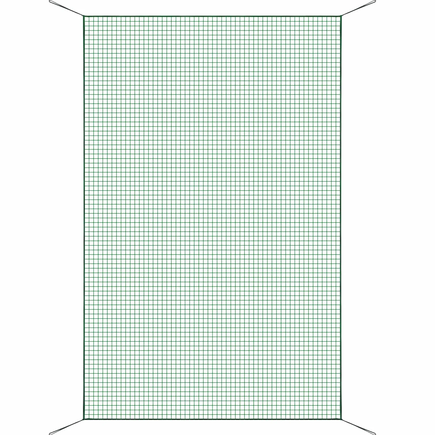 QWORK® Siatka na przyczepy, siatka na przyczepy 2,5 x 3,5 m, siatka na przyczepy z 15 hakami i gumową liną