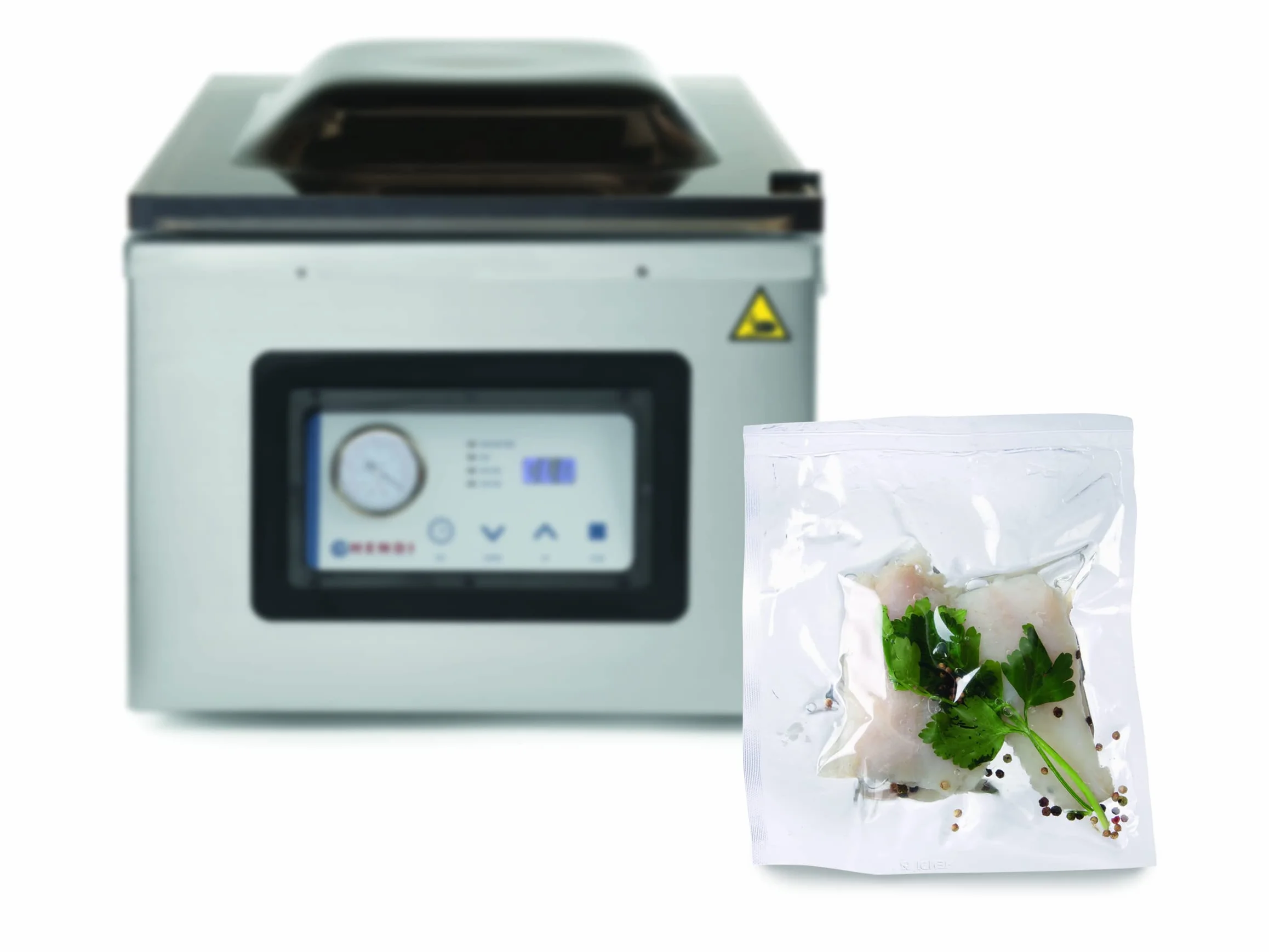 HENDI Worki do gotowania sous-vide, 100 sztuk, do pakowarek komorowych, żywności, odporność na temperaturę: od -20° do 110°C, worki próżniowe, grubość: 75 µm, 250x150mm, poliamid, polietylen